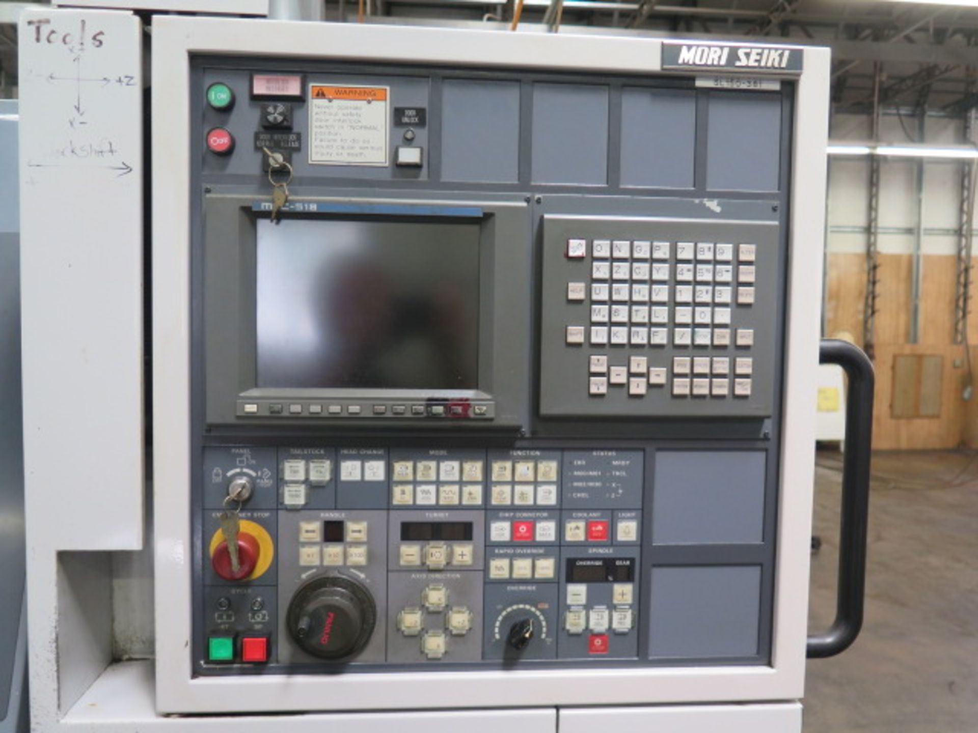 1996 Mori Seiki SL-150 CNC Turning Center s/n 381 w/ Mori Seiki MSC-518 Controls, SOLD AS IS - Image 5 of 30