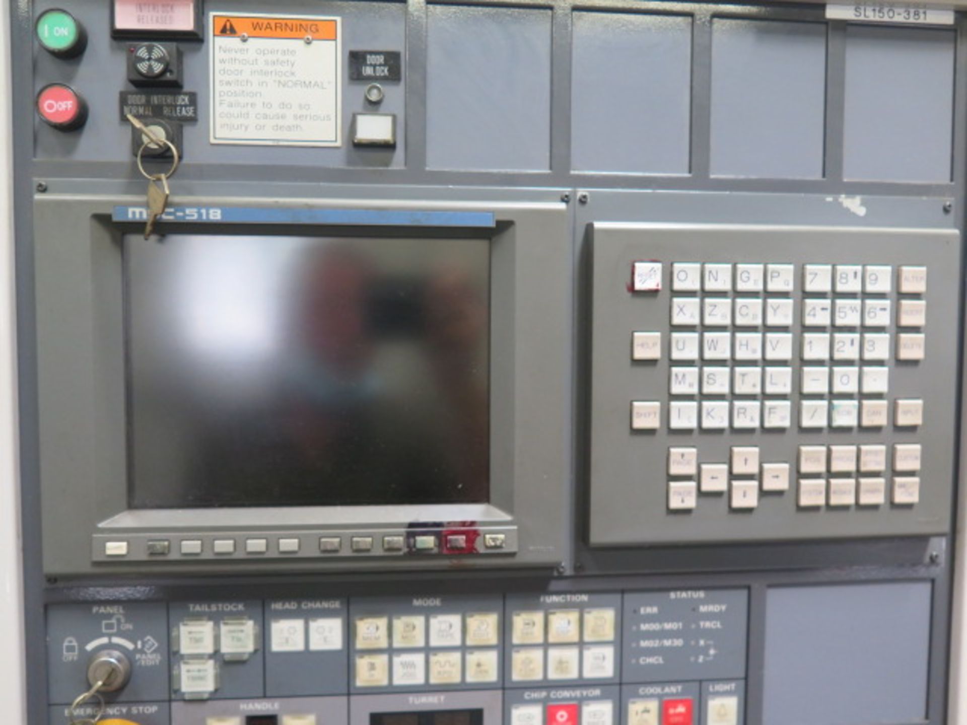 1996 Mori Seiki SL-150 CNC Turning Center s/n 381 w/ Mori Seiki MSC-518 Controls, SOLD AS IS - Image 6 of 30