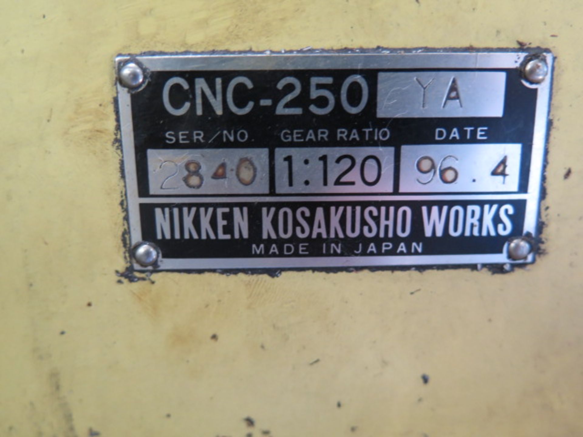 Nikken CNC-250 4th Axis 10” Rotary Head (SOLD AS-IS NO Warranty) - Image 5 of 5