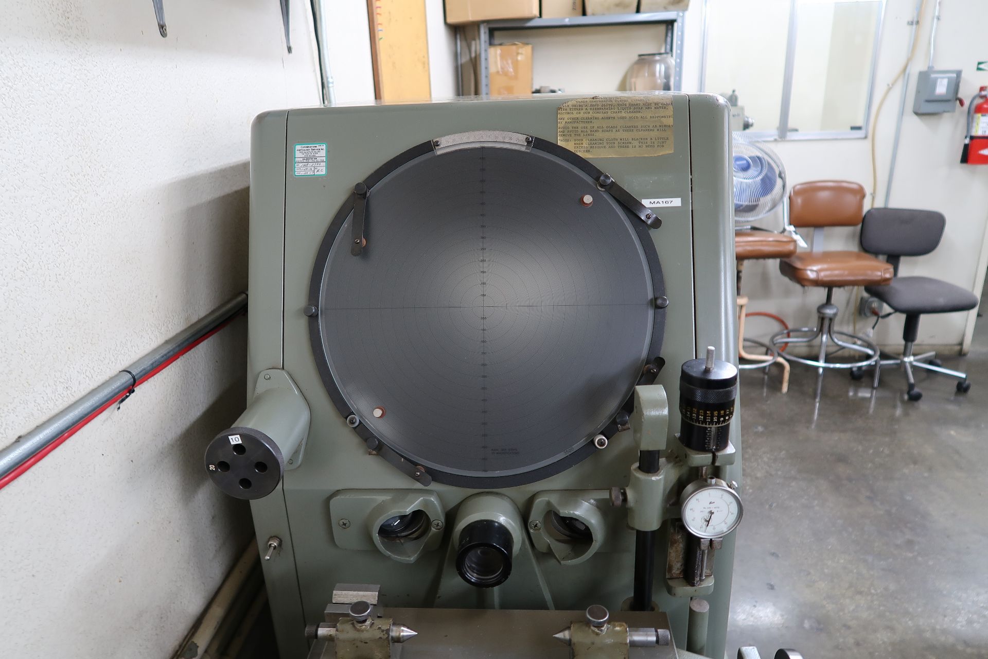 Clausing Covel mdl. 4301 14" Optical Comparator s/n 14B-3340 w/ Micrometer Readouts, Surface and - Image 3 of 8