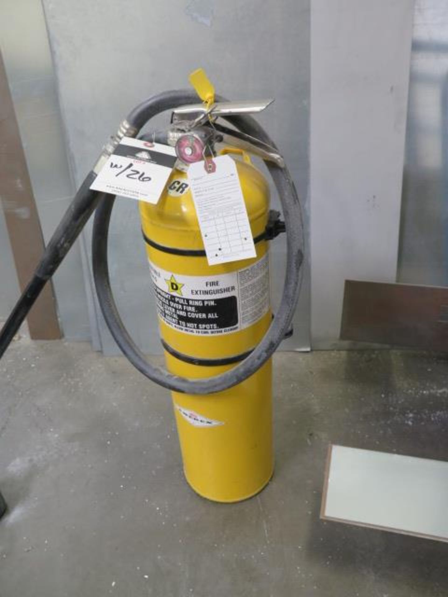 Type "D" Combustable Metals Fire Extinguisher and Sheet Stock Cart - Image 2 of 3