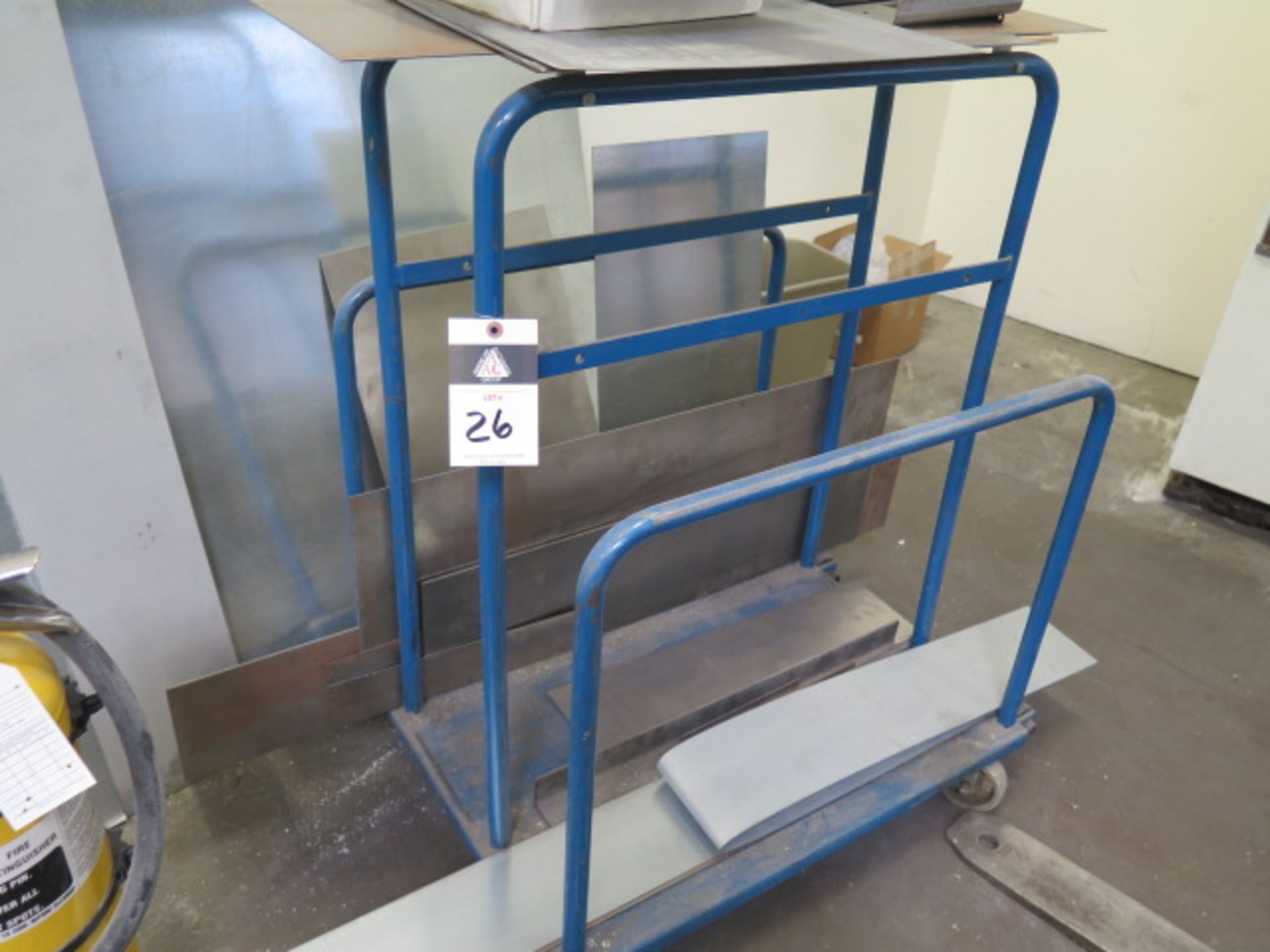 Type "D" Combustable Metals Fire Extinguisher and Sheet Stock Cart - Image 3 of 3