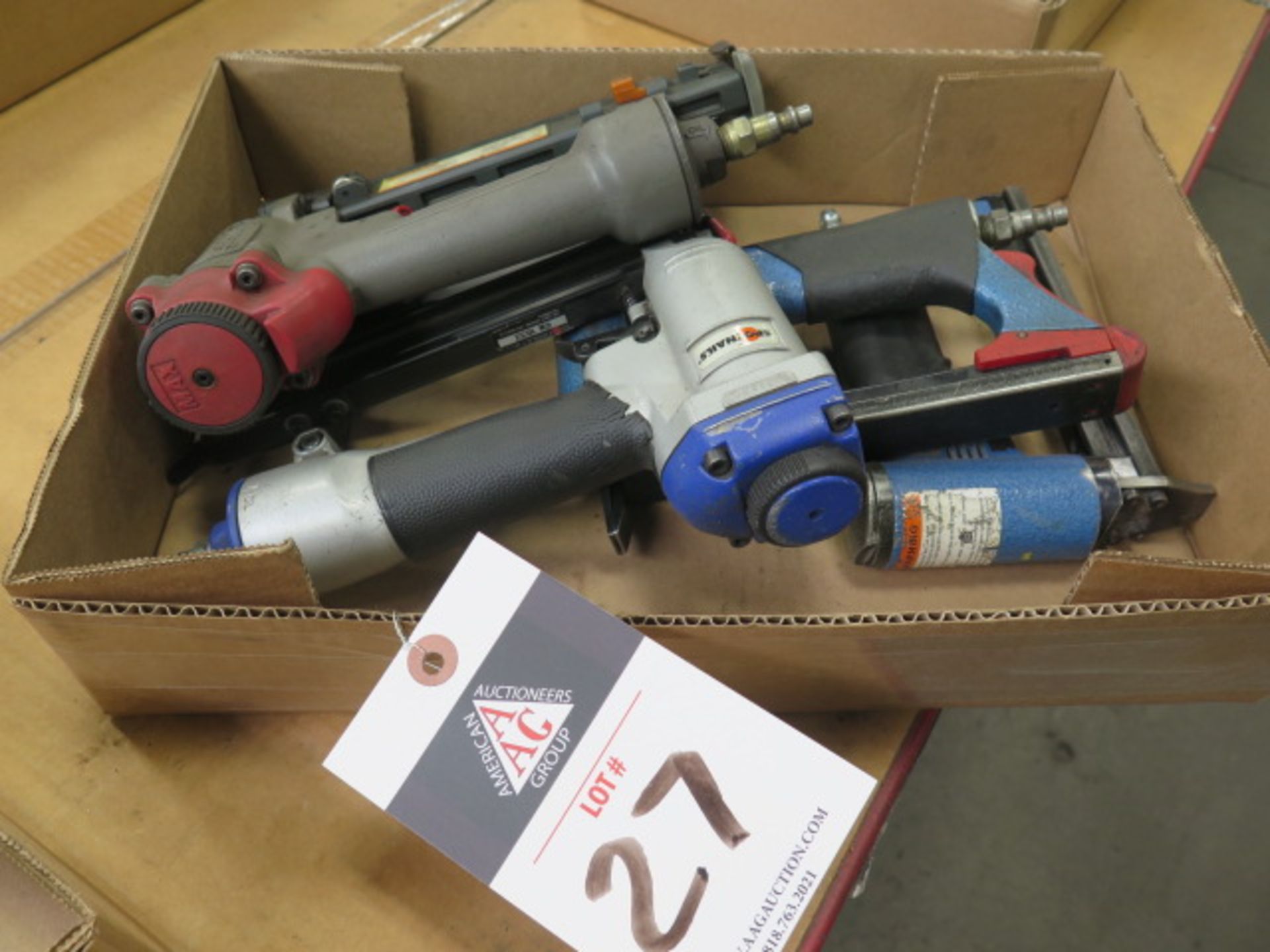 Pneumatic Staplers and Brad Nailers (4) (SOLD AS-IS - NO WARRANTY)