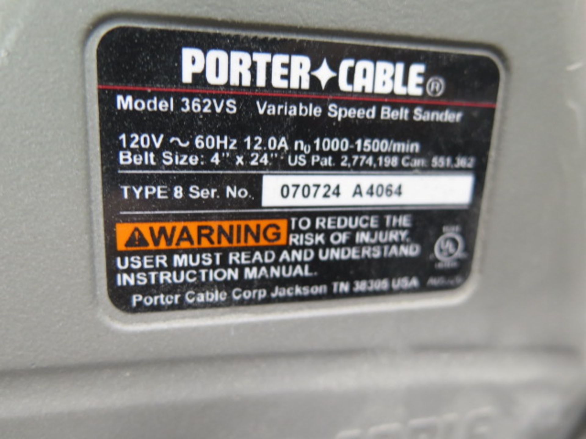 Porter Cable Belt Sander (SOLD AS-IS - NO WARRANTY) - Image 3 of 3
