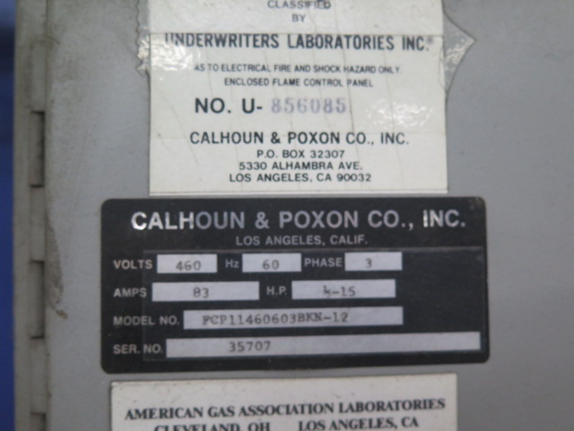 Calhoun & Poxon mdl. FCP1146 0603 BKN-12 5-Stage Wash System and Curing Oven Digital, SOLD AS IS - Image 9 of 15