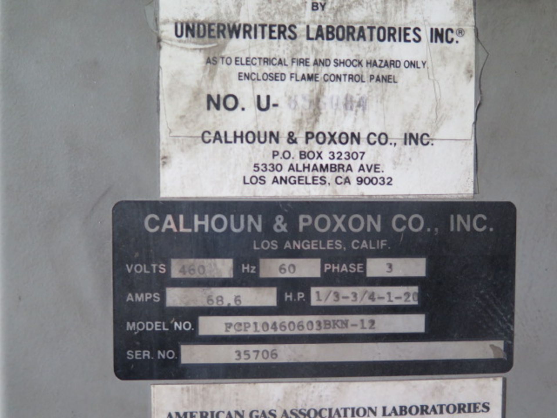 Calhoun & Poxon mdl. FCP1146 0603 BKN-12 5-Stage Wash System and Curing Oven Digital, SOLD AS IS - Image 15 of 15