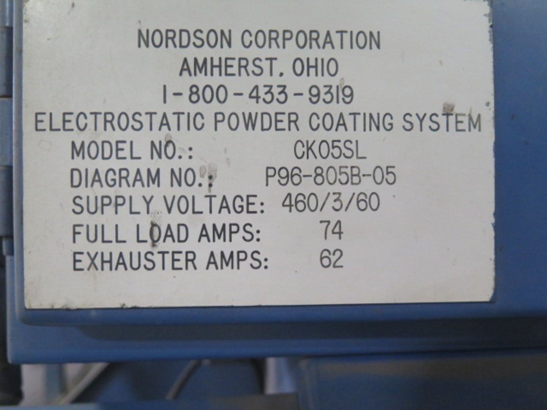 Nordson CK-05 Powder Coating System w/ 20’W x 25’L x 9’6”H Booth, (14) 13” Dia x 36”L Primary - Image 16 of 16