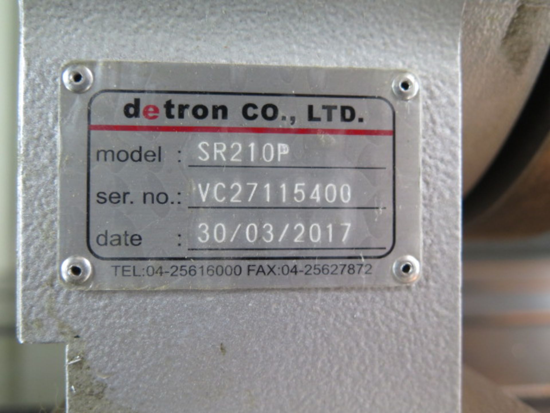 2017 Detron GXA250S 4th Axis 10” Rotary Head with 8” Faceplate Center and Standard Center (SOLD AS- - Image 9 of 9