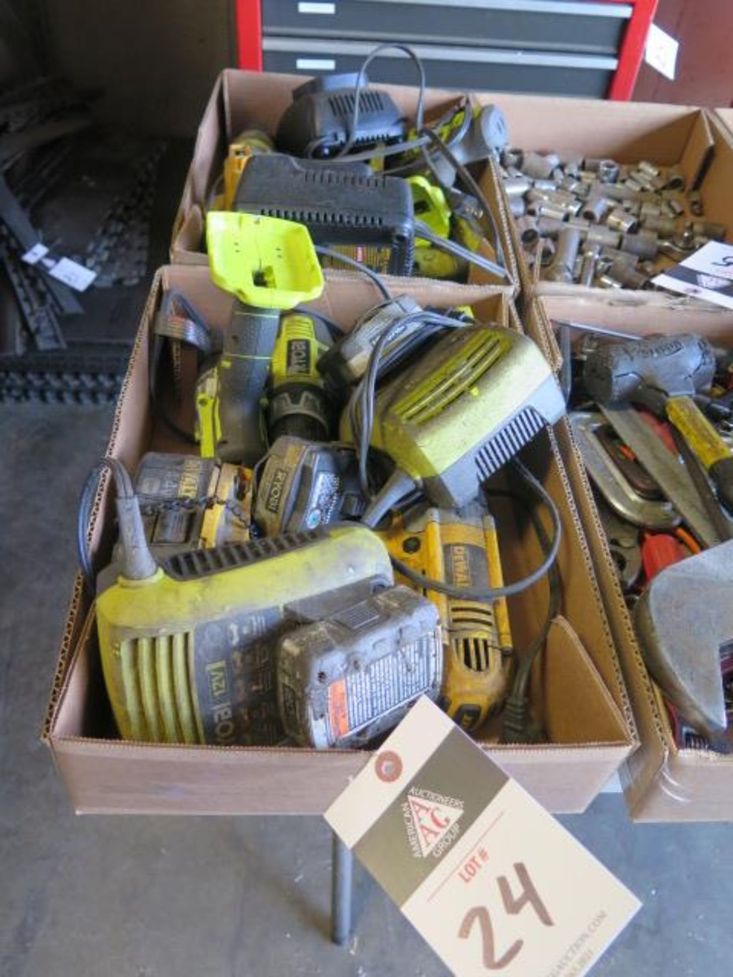 DeWalt and Ryobi Cordless Tools w/ Chargers (SOLD AS-IS – NO WARRANTY)