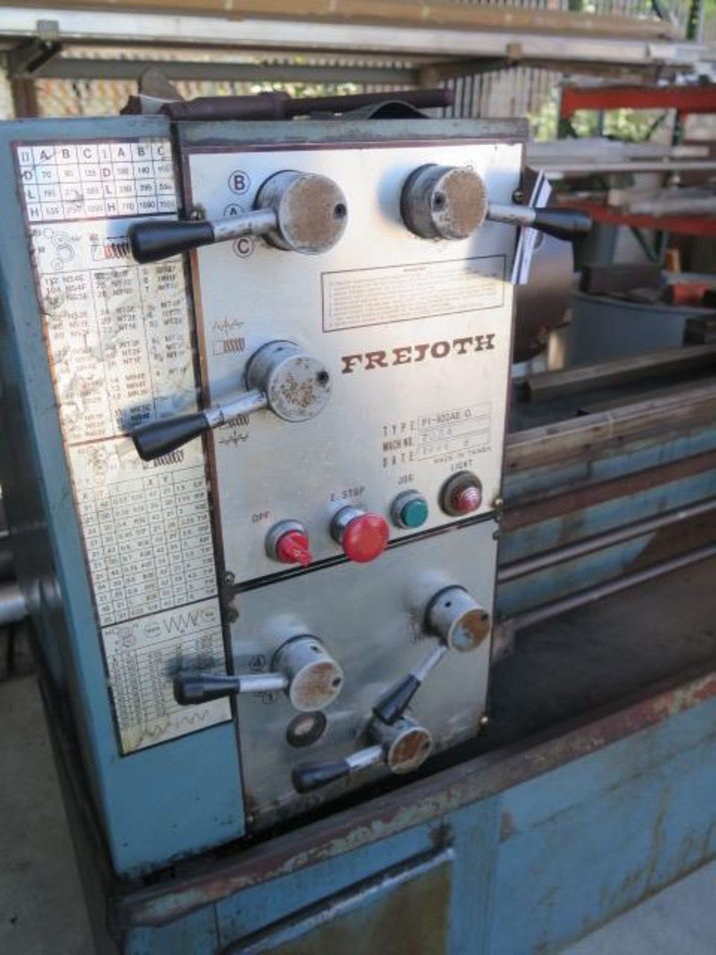 Frejoth FI-900 AE/G Lathe s/n 7334 w/ Inch/mm Threading, Tailstock (SOLD AS-IS – NO WARRANTY) - Image 4 of 12