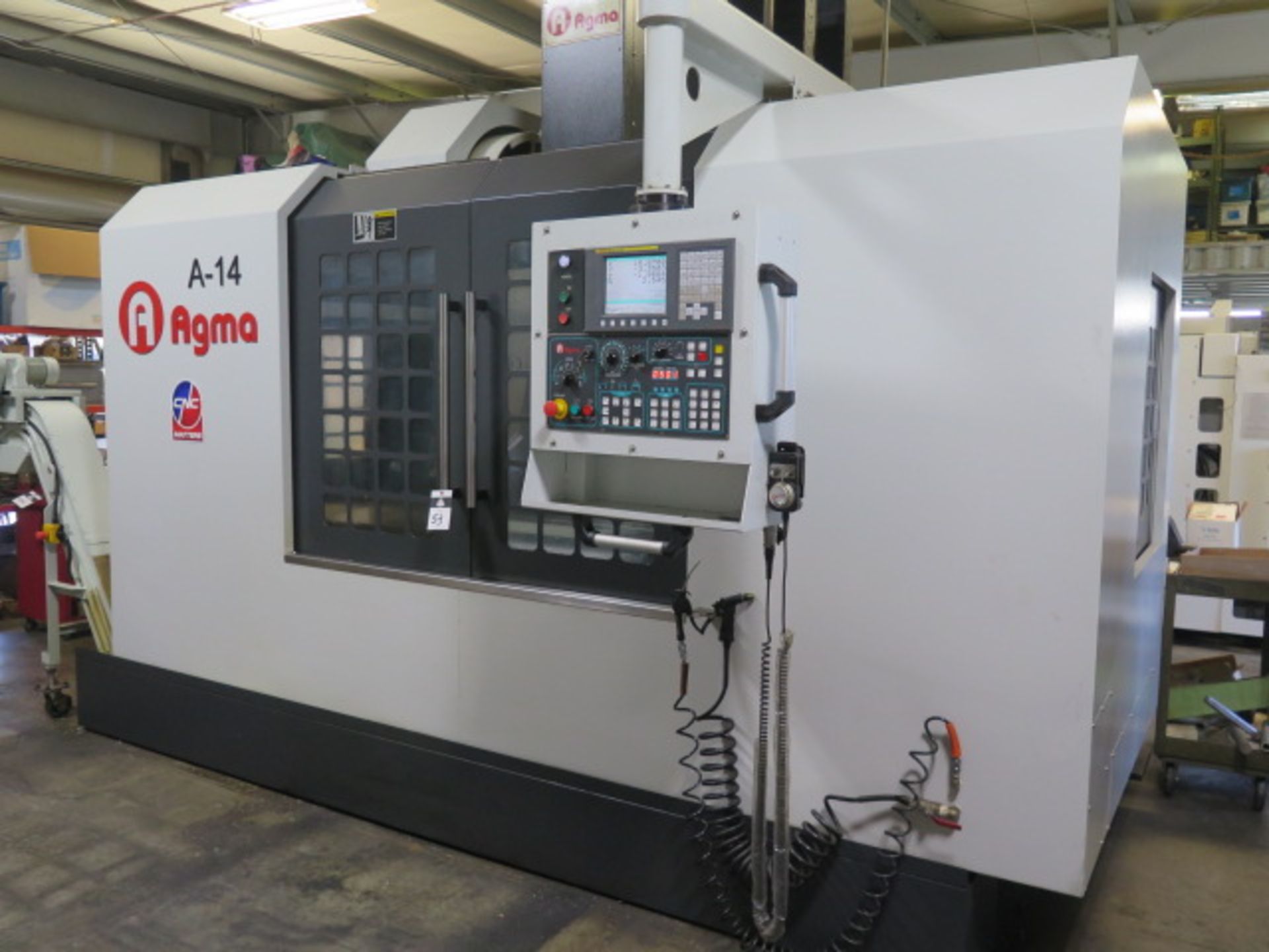 2016 Agma A-14 4-Axis CNC Vertical Machining Center s/n 16014002 w/ Fanuc Series 0i-MF Controls, - Image 2 of 22