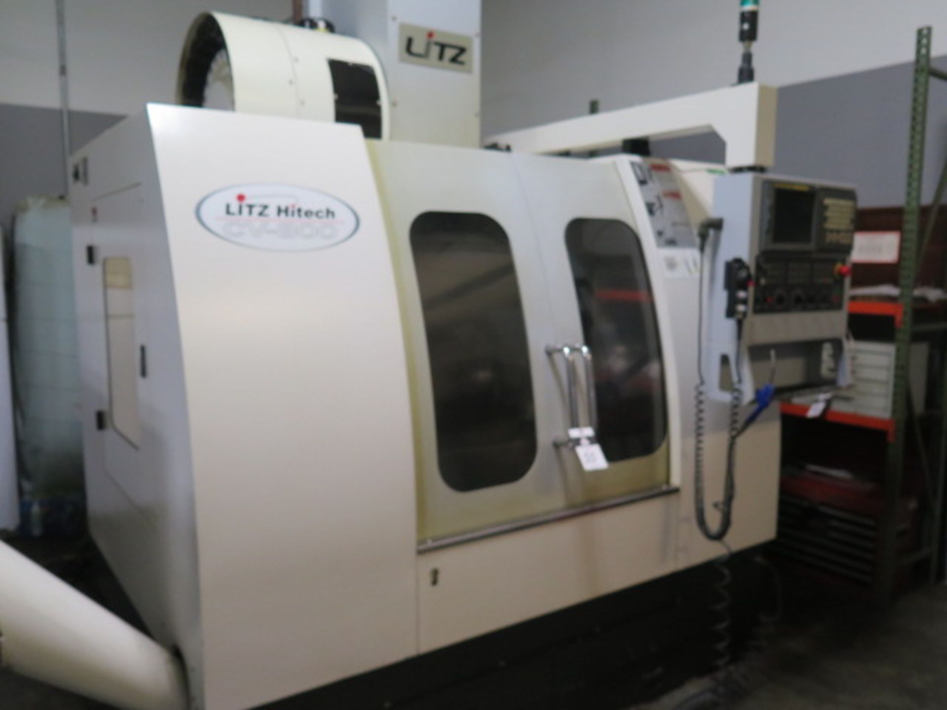 2011 Litz Hitech CV-800 4-Axis CNC Vertical Machining Center s/n 3A1121091 w/ Fanuc Series 18i-MB - Image 2 of 20