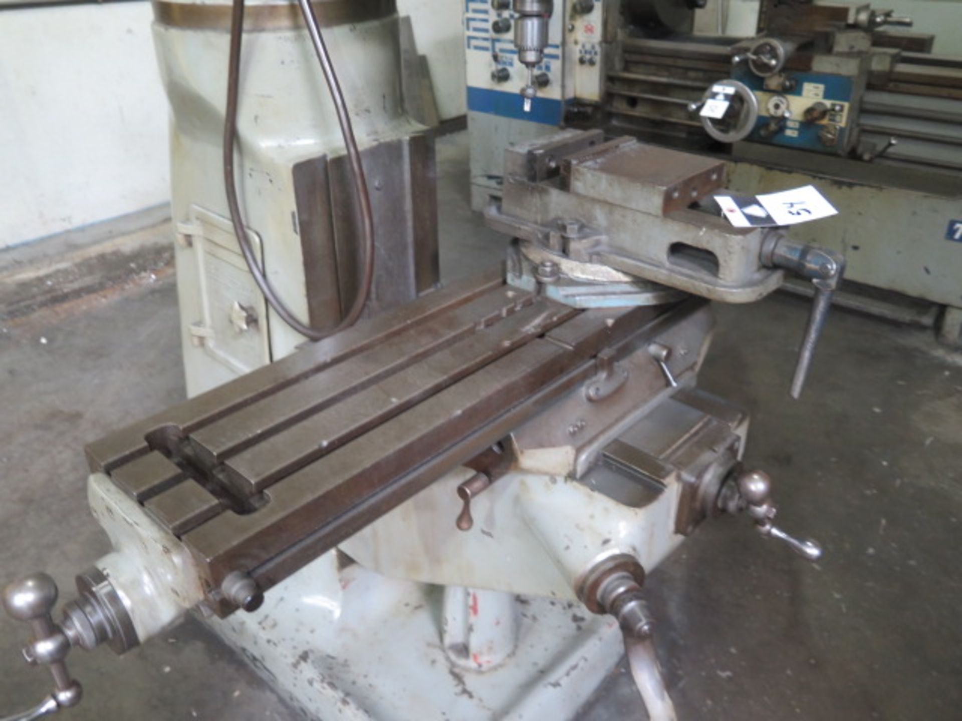 Bridgeport Vertical Mill s/n 123623 w/ 1.5Hp Motor, 60-4200 RPM, 9” x 42” Table, SOLD AS IS - Image 4 of 6