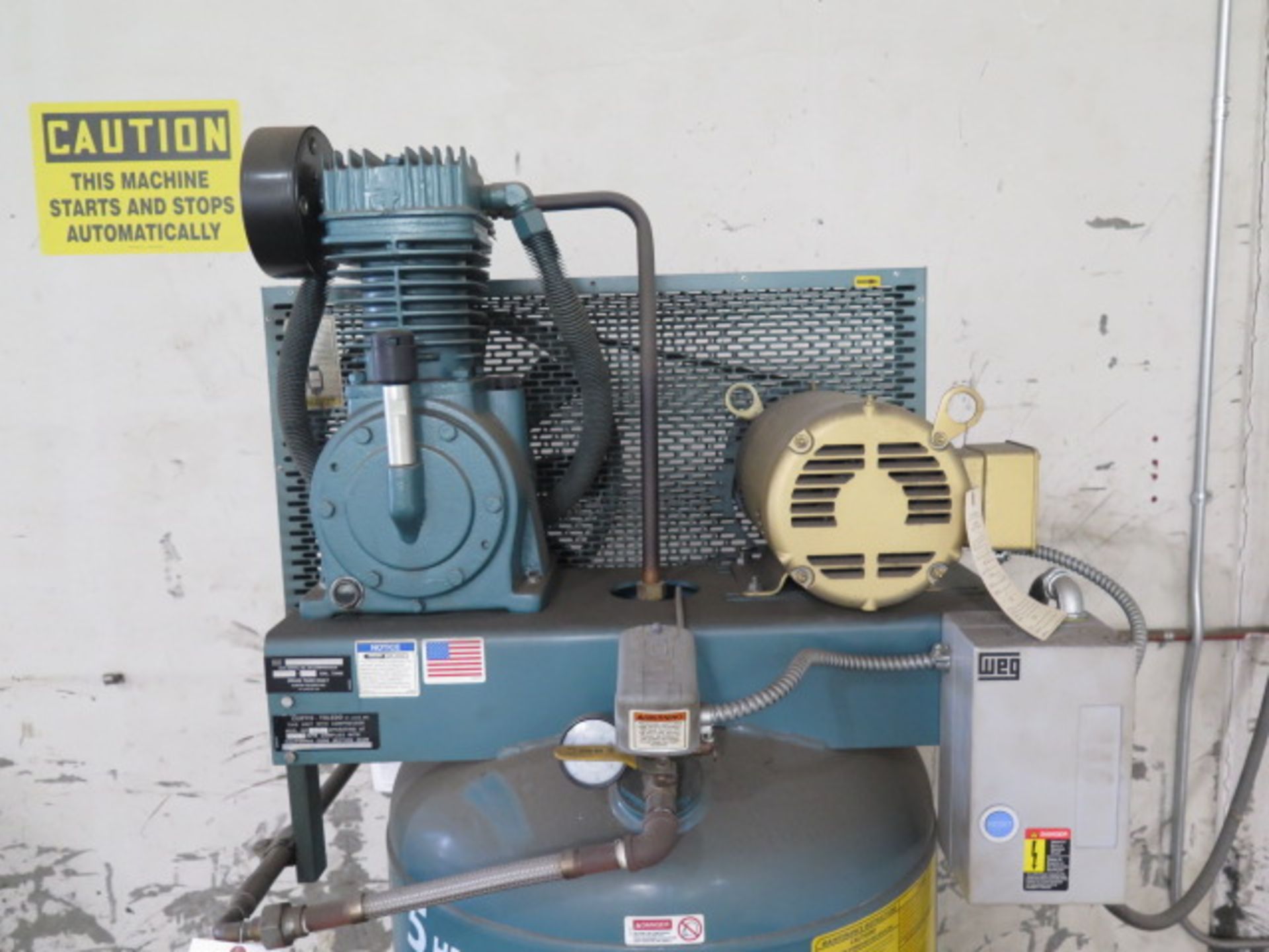 Curtis 5Hp Vertical Air Compressor w/ 80 Gallon Tank (SOLD AS-IS - NO WARRANTY) - Image 2 of 5
