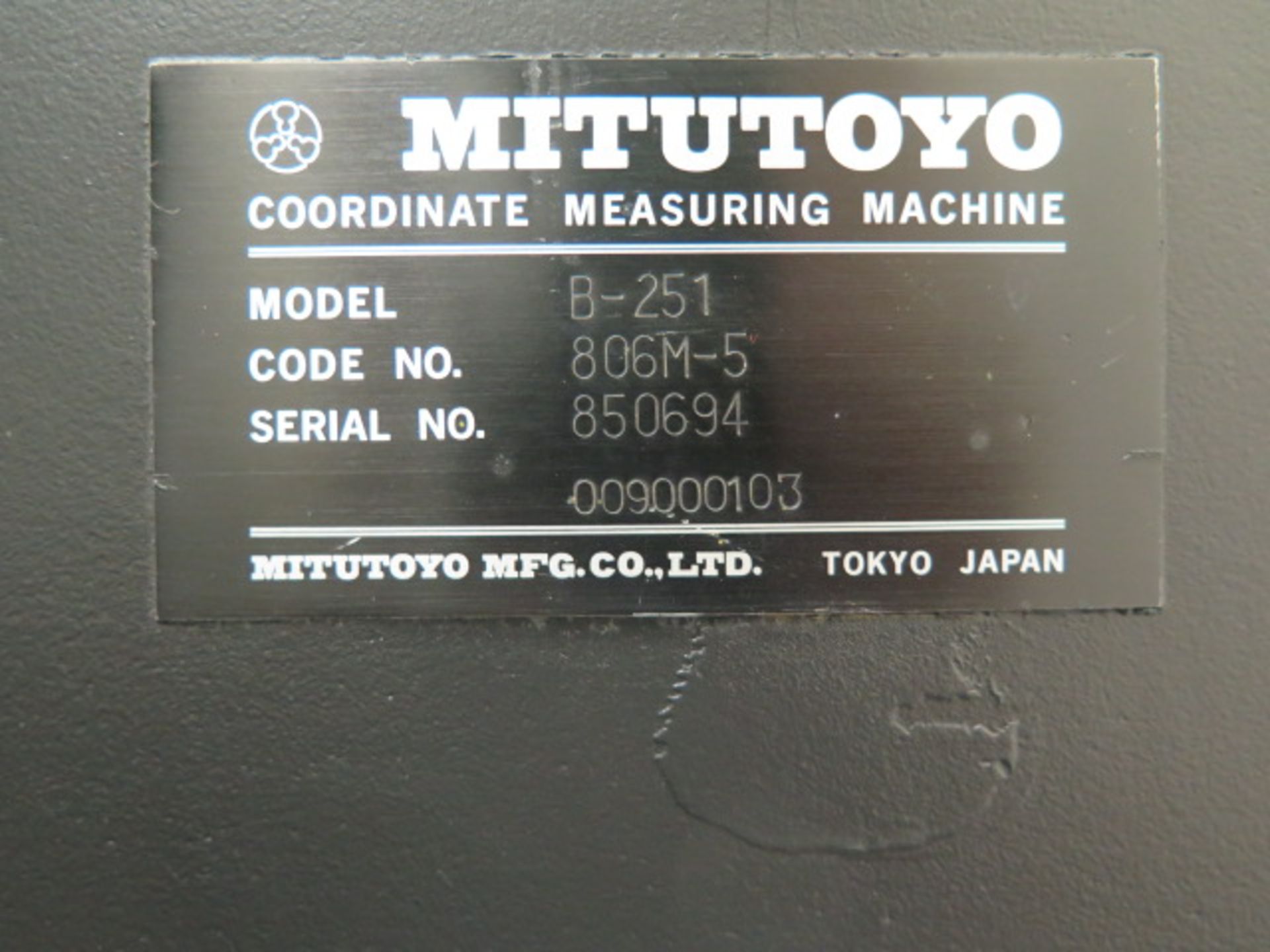 Mitutoyo B251 CMM Machine s/n 850694 w/ Renishaw PH1 Probe Head, 60” x 28” x 18” SOLD AS IS - Image 13 of 13