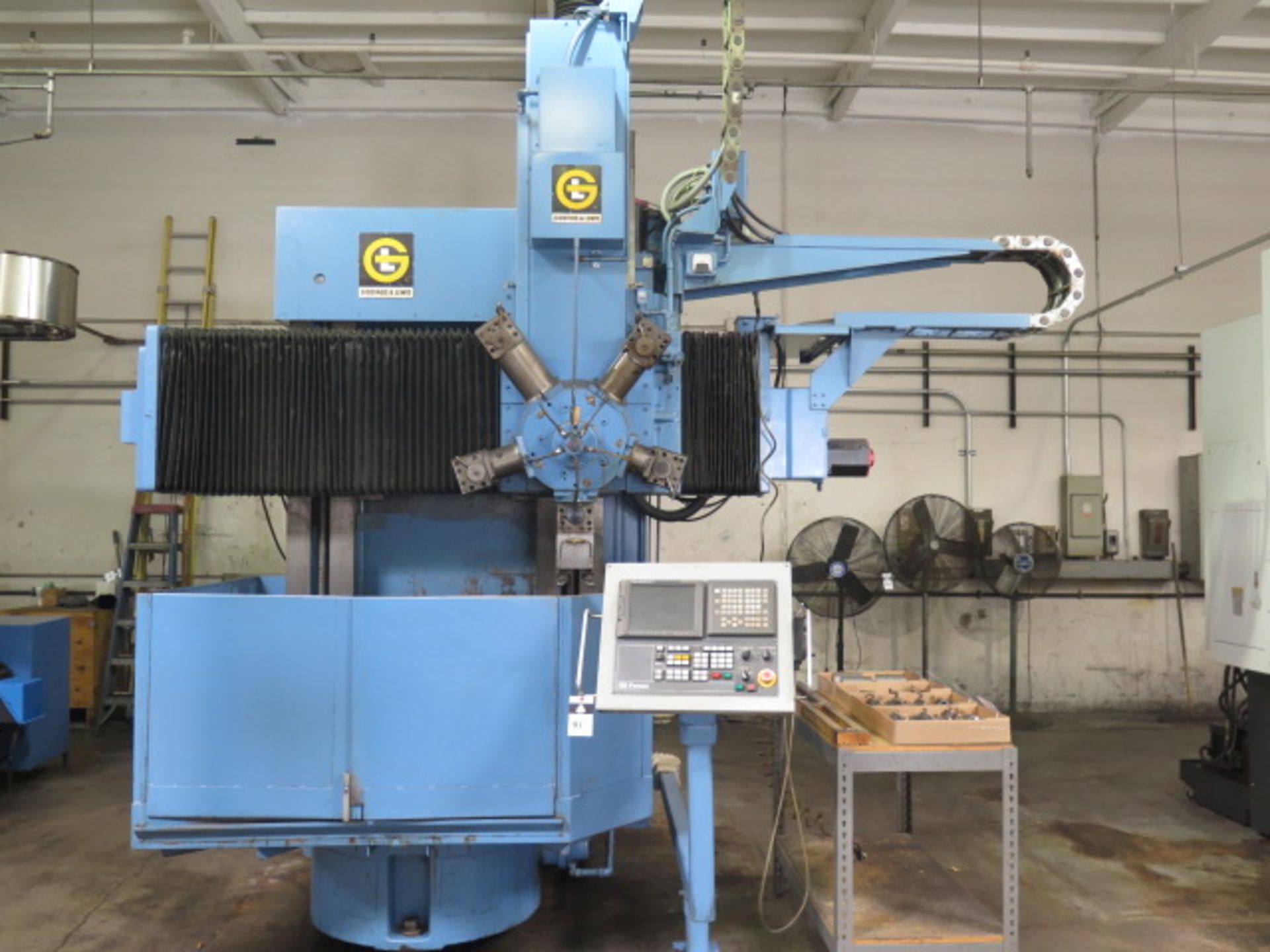 Giddings & Lewis 42” CNC Vertical Turret Lathe s/n 511-51-79 w/ Fanuc Series 18i-T SOLD AS IS