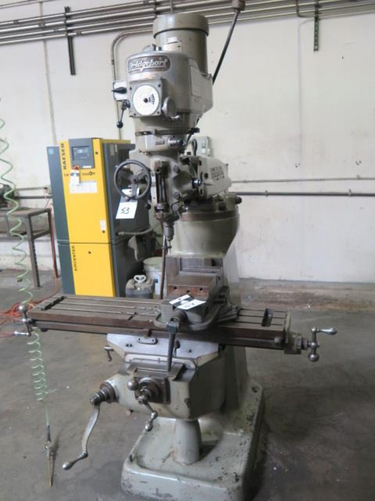 Bridgeport Vertical Mill s/n 123623 w/ 1.5Hp Motor, 60-4200 RPM, 9” x 42” Table, SOLD AS IS - Image 2 of 6