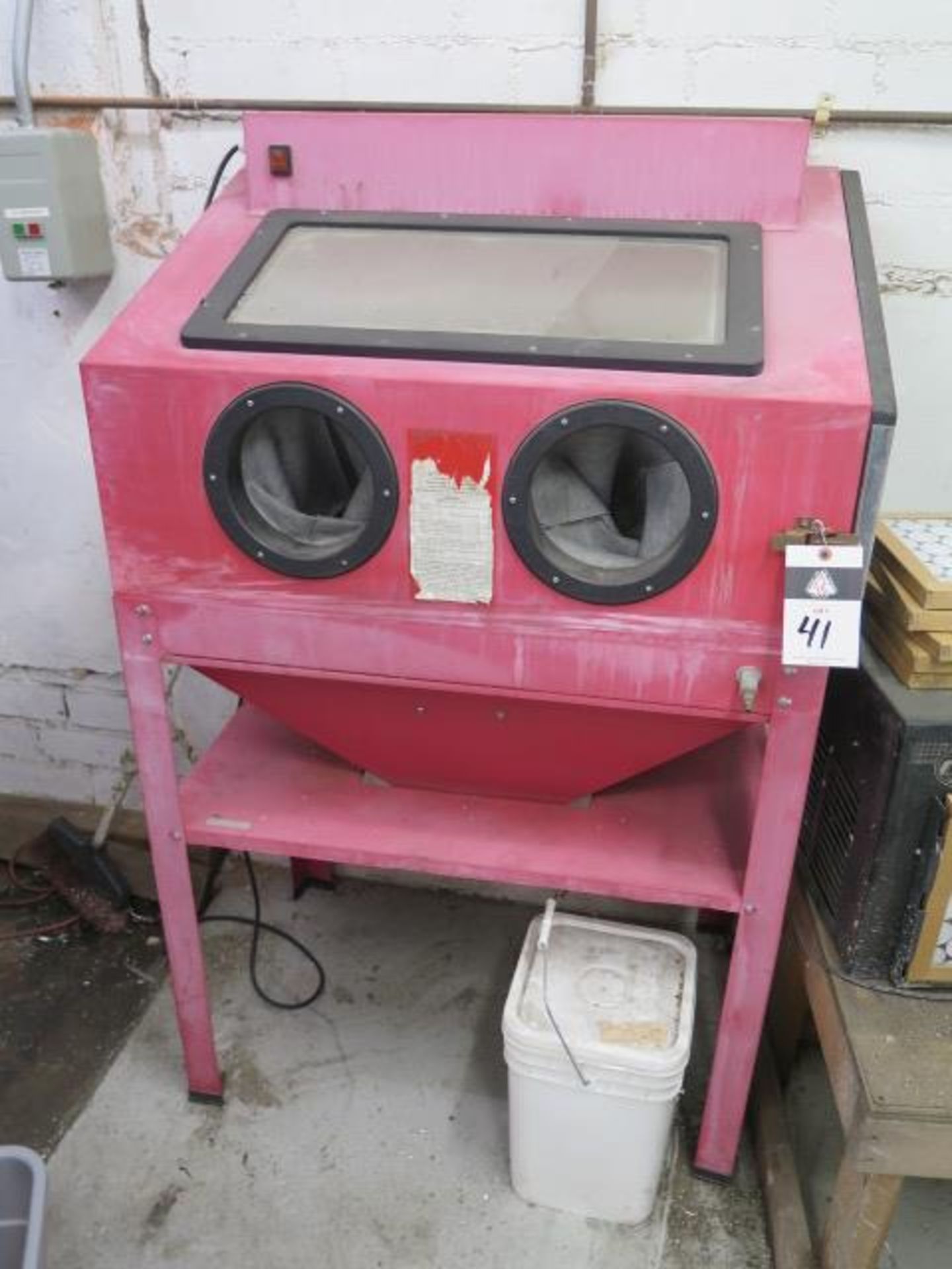 Dry Blast Cabinet w/ Media (SOLD AS-IS - NO WARRANTY)