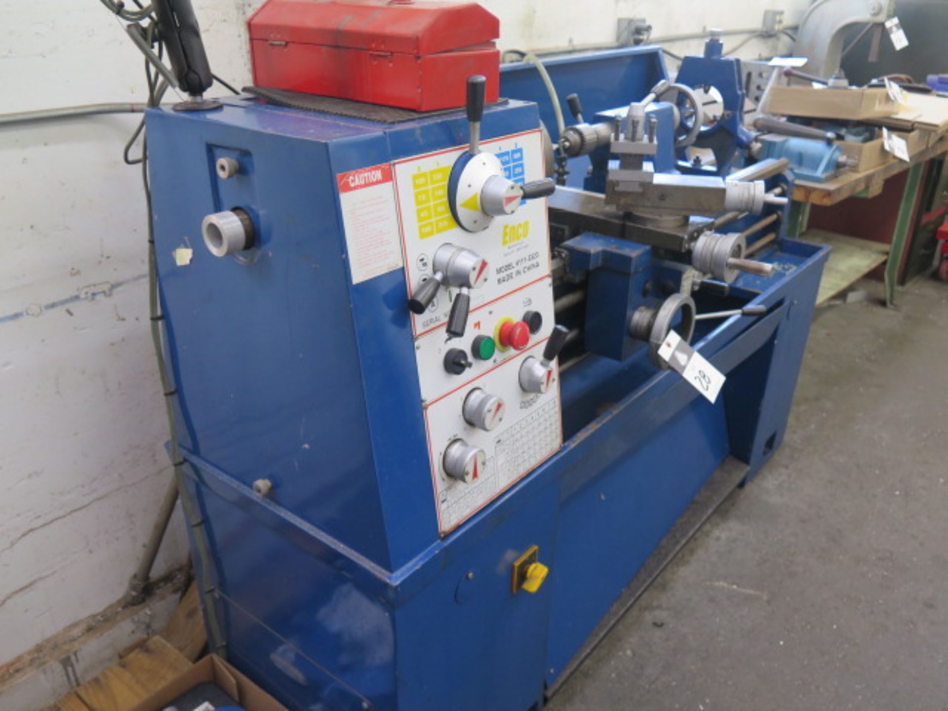 Enco mdl. 111-332 14” x 42” Gap Bed Lathe s/n 022647 w/ Acu-Rite DRO, 46-1800 RPM, SOLD AS IS - Image 3 of 15