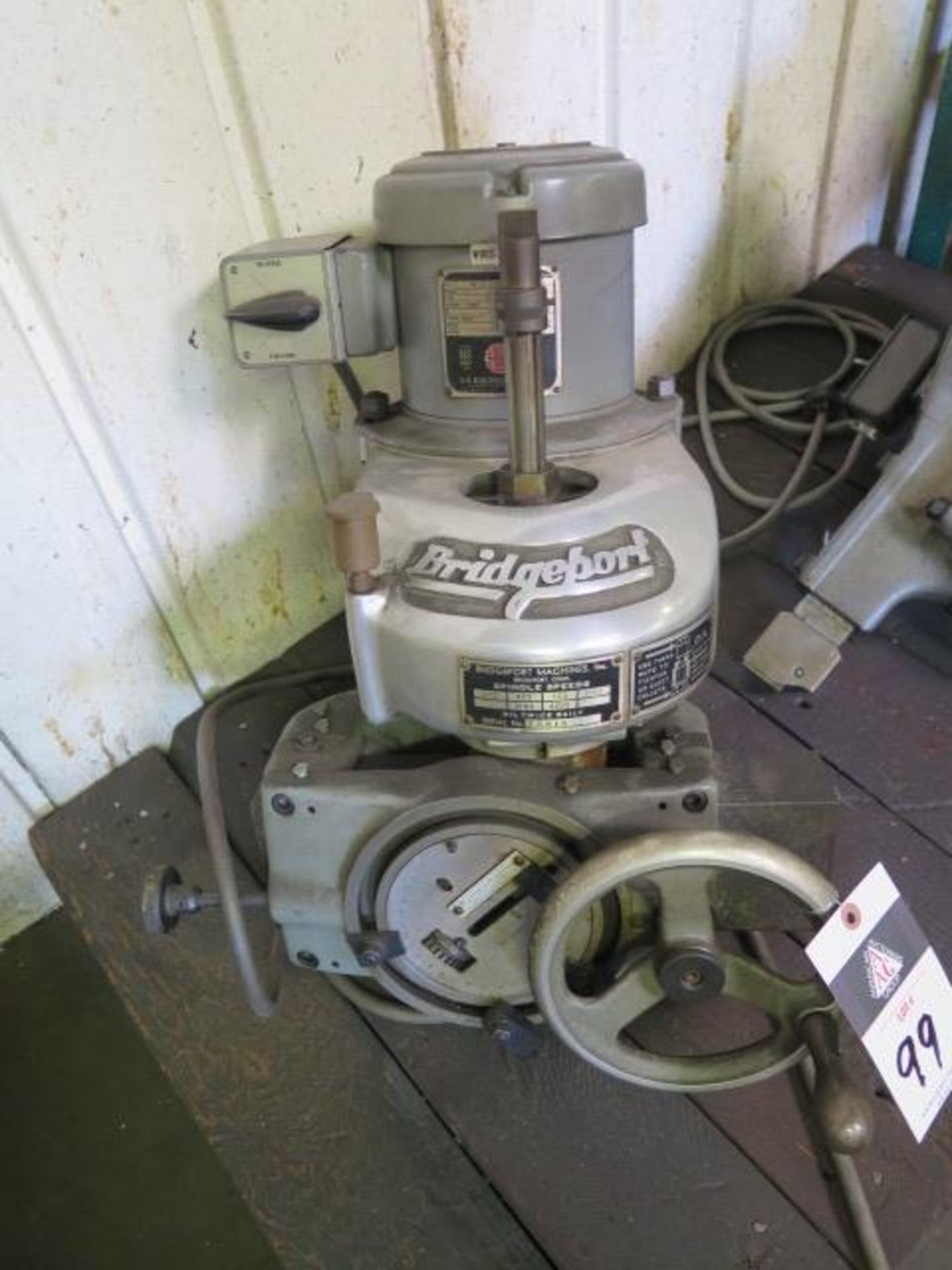 Bridgeport Cherrying head s/n T2615 w/ 1/2Hp Motor, 275-4250 RPM, 6-Speeds (SOLD AS-IS - NO - Image 2 of 4