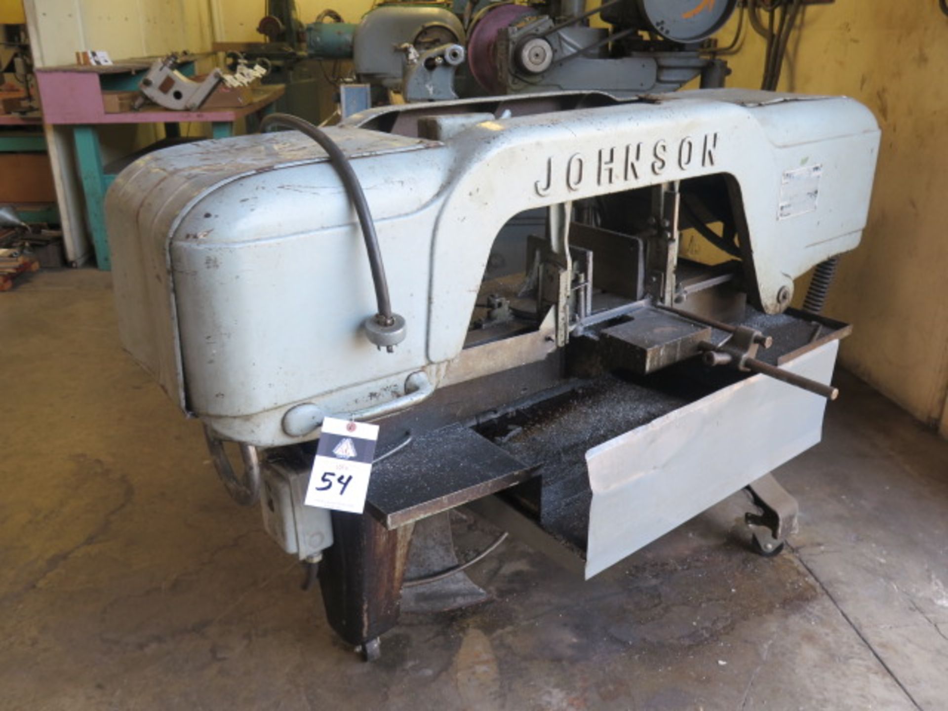 Johnson mdl. J 10” Horizontal Band Saw s/n J-13468 w/ Manual Clamping, Work Stop (SOLD AS-IS - NO - Image 2 of 5