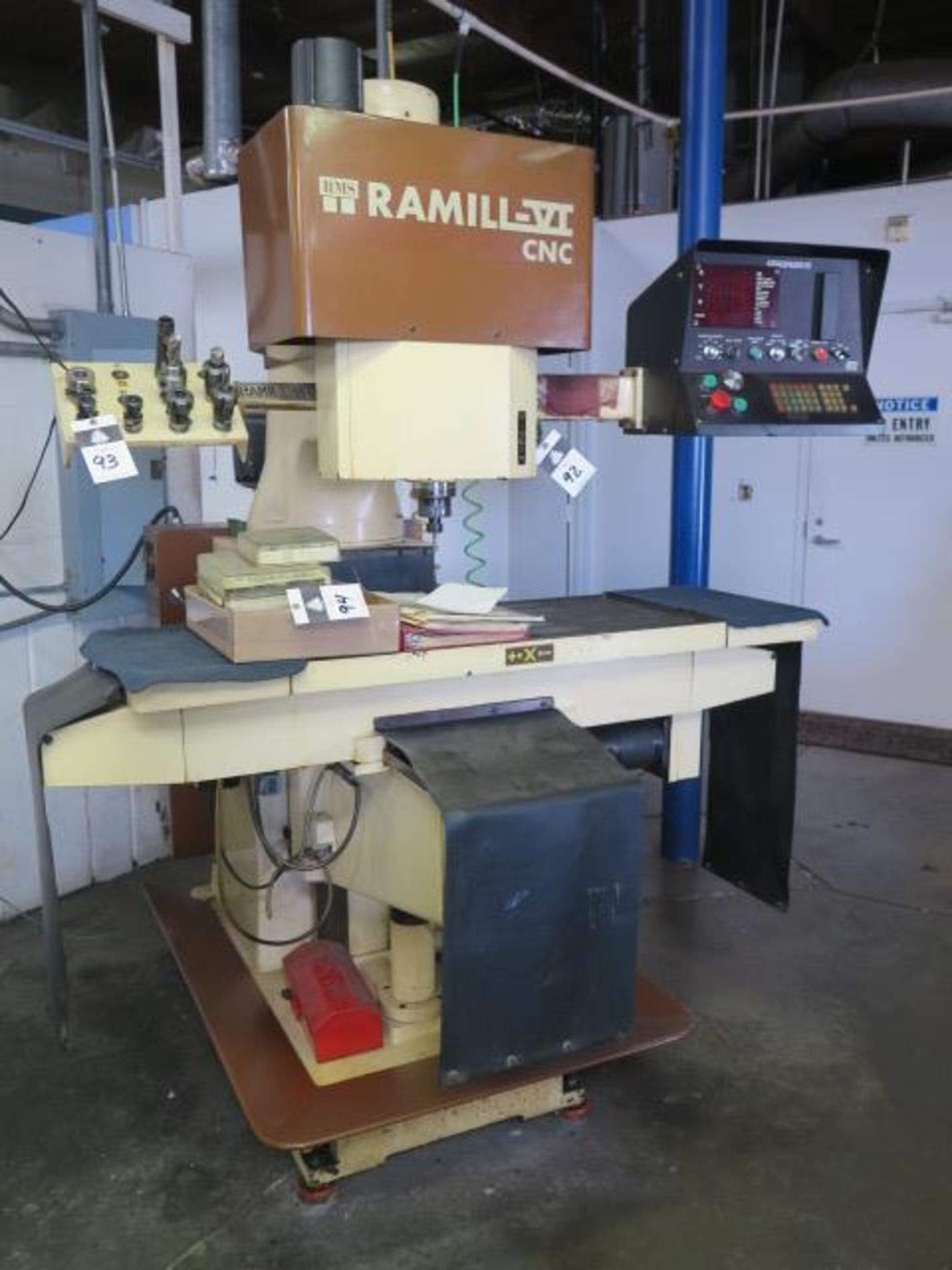 RMS Ramill-VI CNC Vertical Mill s/n 826023 w/ Centurion III CNC Controls, Universal Kwik-Switch - Image 2 of 9