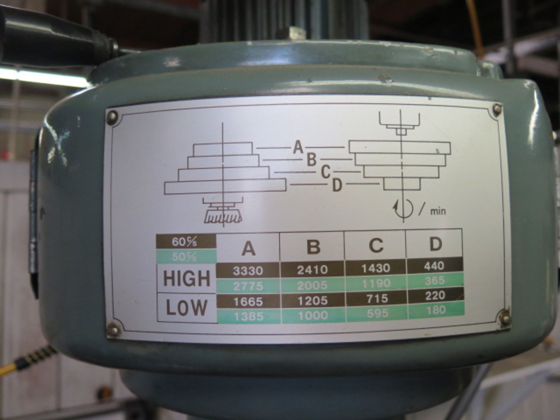 Ramco SM-G2 Universal Mill s/n 1215 w/ 40-Taper Vertical Spindle @ 220-3330 RPM, 40-Taper Horizontal - Image 10 of 13