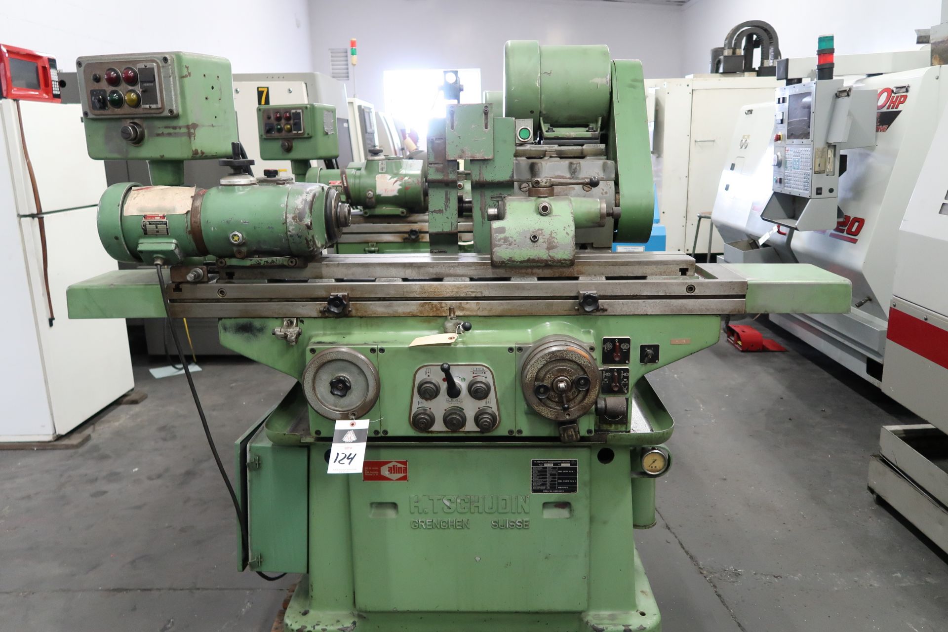 Tschudin HTG400 8” x 24” Cyl Grinder s/n 691302 w/ Motorized 5C Work Head, Tailstock, SOLD AS IS