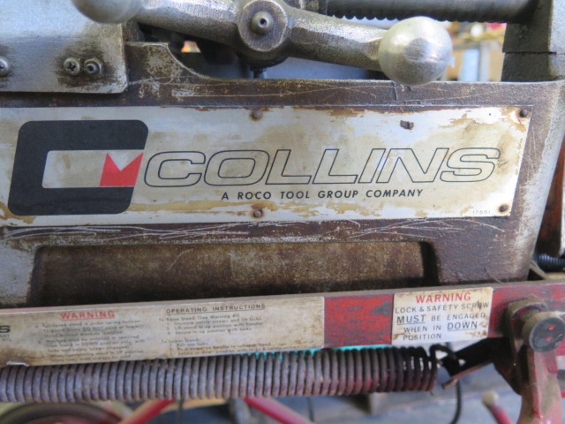 Collins A60 Thread-O-Matic Power Pipe Threader w/ Die Head, Cutoff, Deburring Head and Stand (SOLD - Image 9 of 19