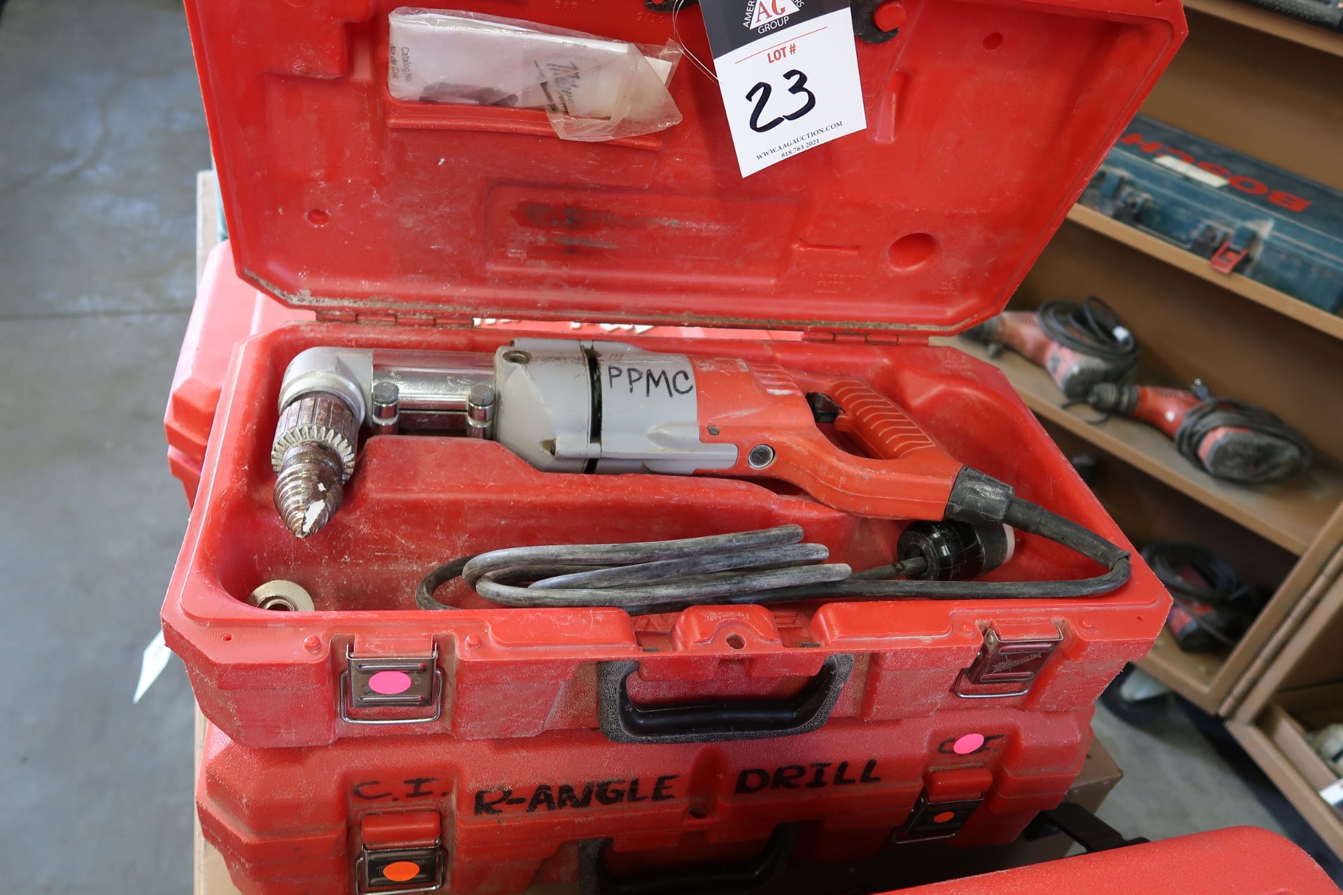Milwaukee 90 Degree Electric Drills (2) (1-NEEDS REPAIR) (SOLD AS-IS - NO WARRANTY)