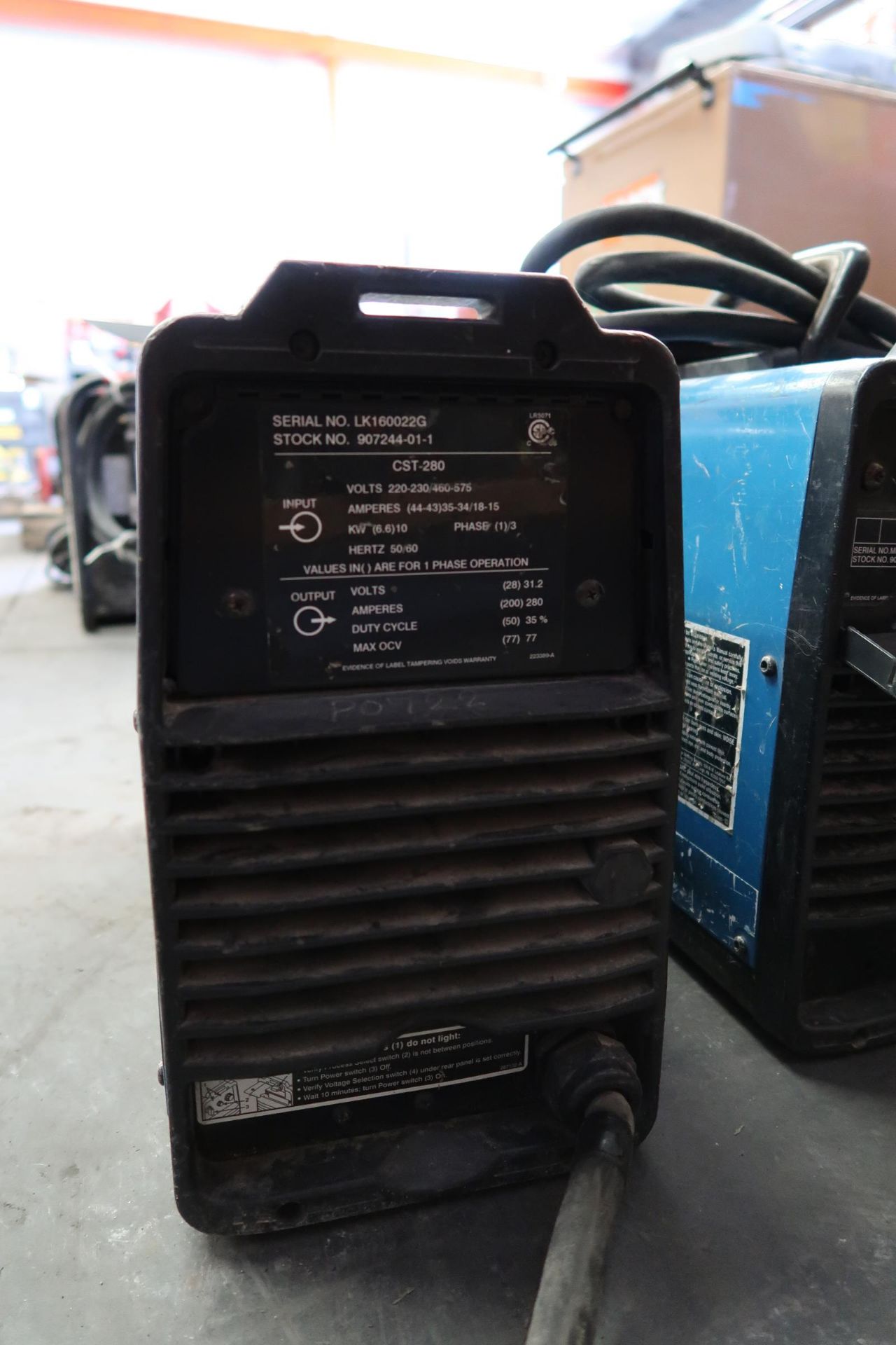 Miller CST280 Arc Welding Power Source s/n LK160022G (SOLD AS-IS - NO WARRANTY) - Image 3 of 5