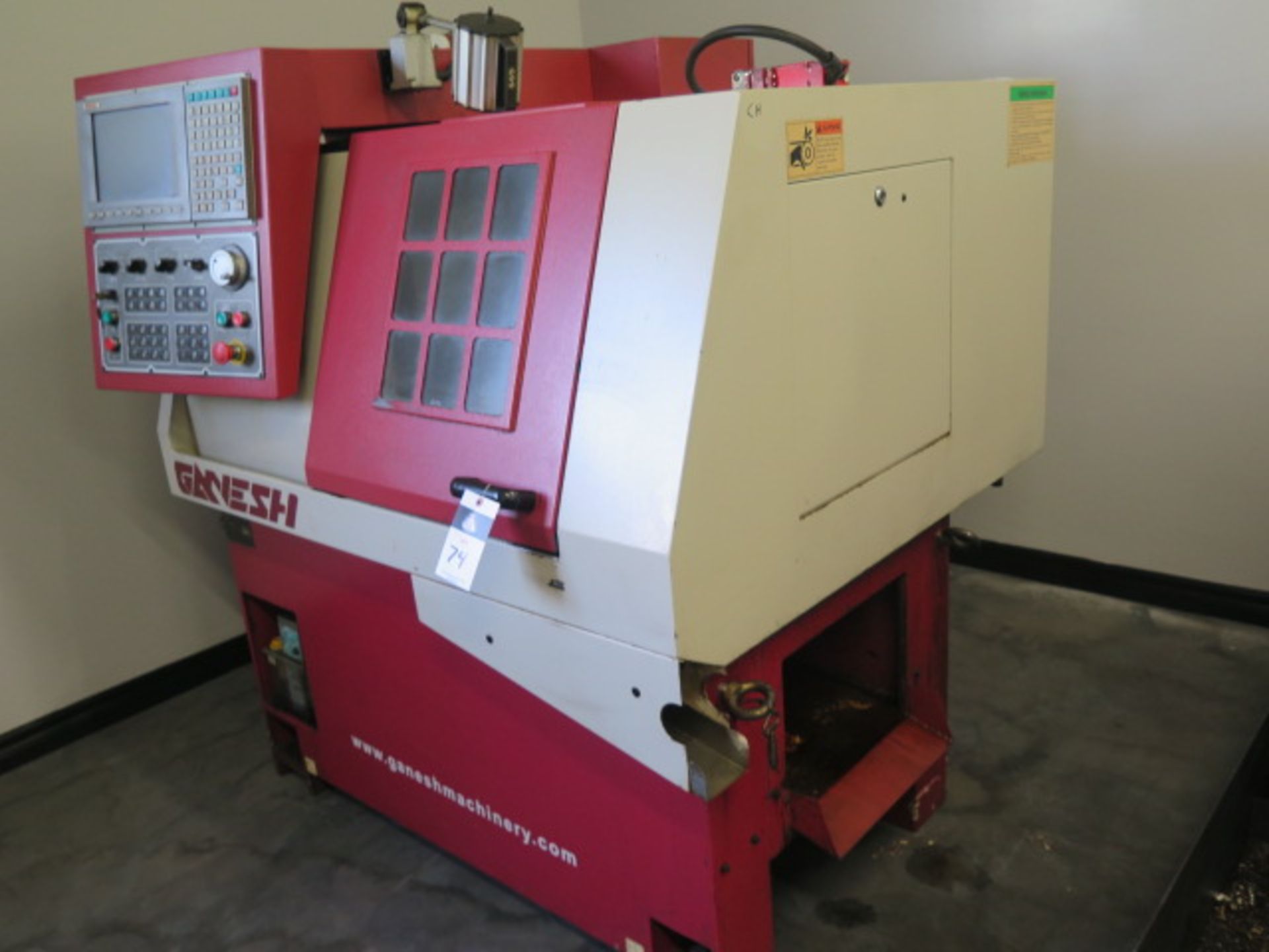 2006 Ganesh Cyclone 32 CNC Cross Slide Lathe s/n CS950701. Missing Coolant Tank, SOLD AS IS - Image 2 of 12