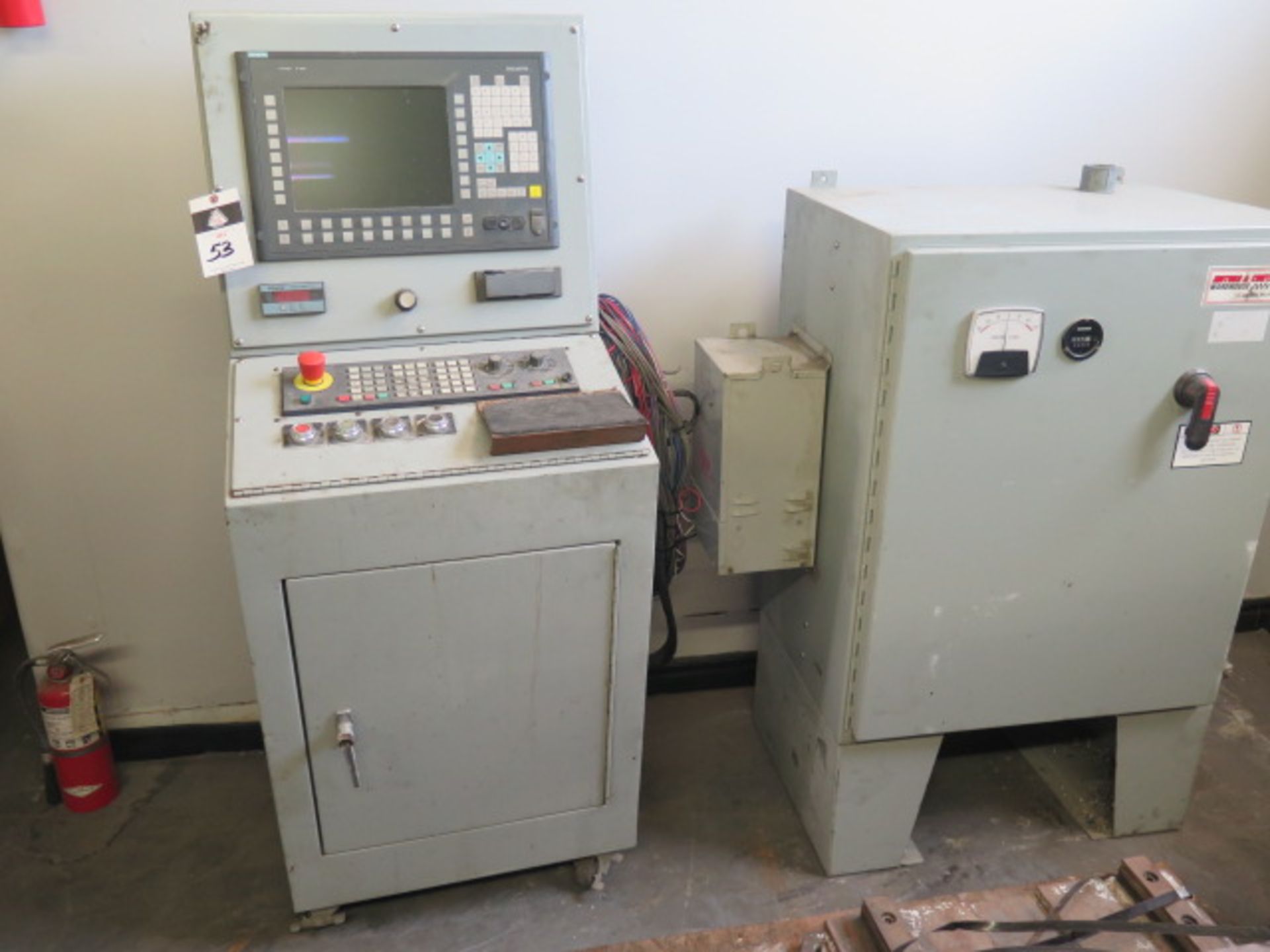 MJC Engineering mdl. SP-50200 215" CNC Spin Lathe s/n 02-603 w/ Siemens Sinumeric CNC, SOLD AS IS - Image 9 of 18