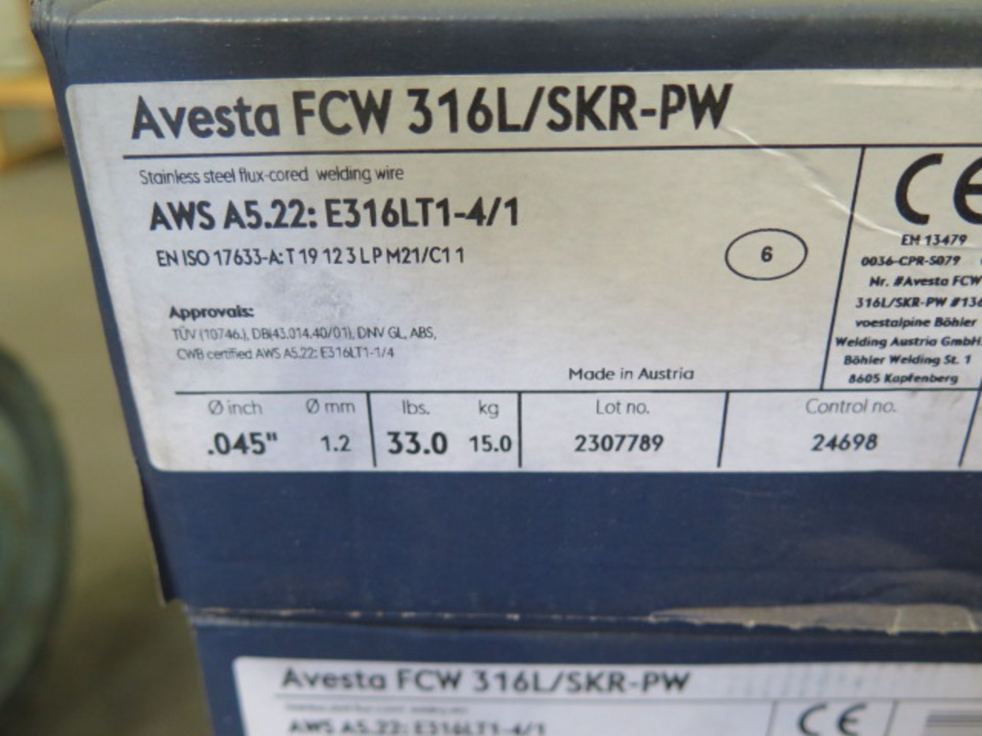 Avesta FCW 316L/SKR-PW Welding Wire (SOLD AS-IS - NO WARRANTY) - Image 4 of 5