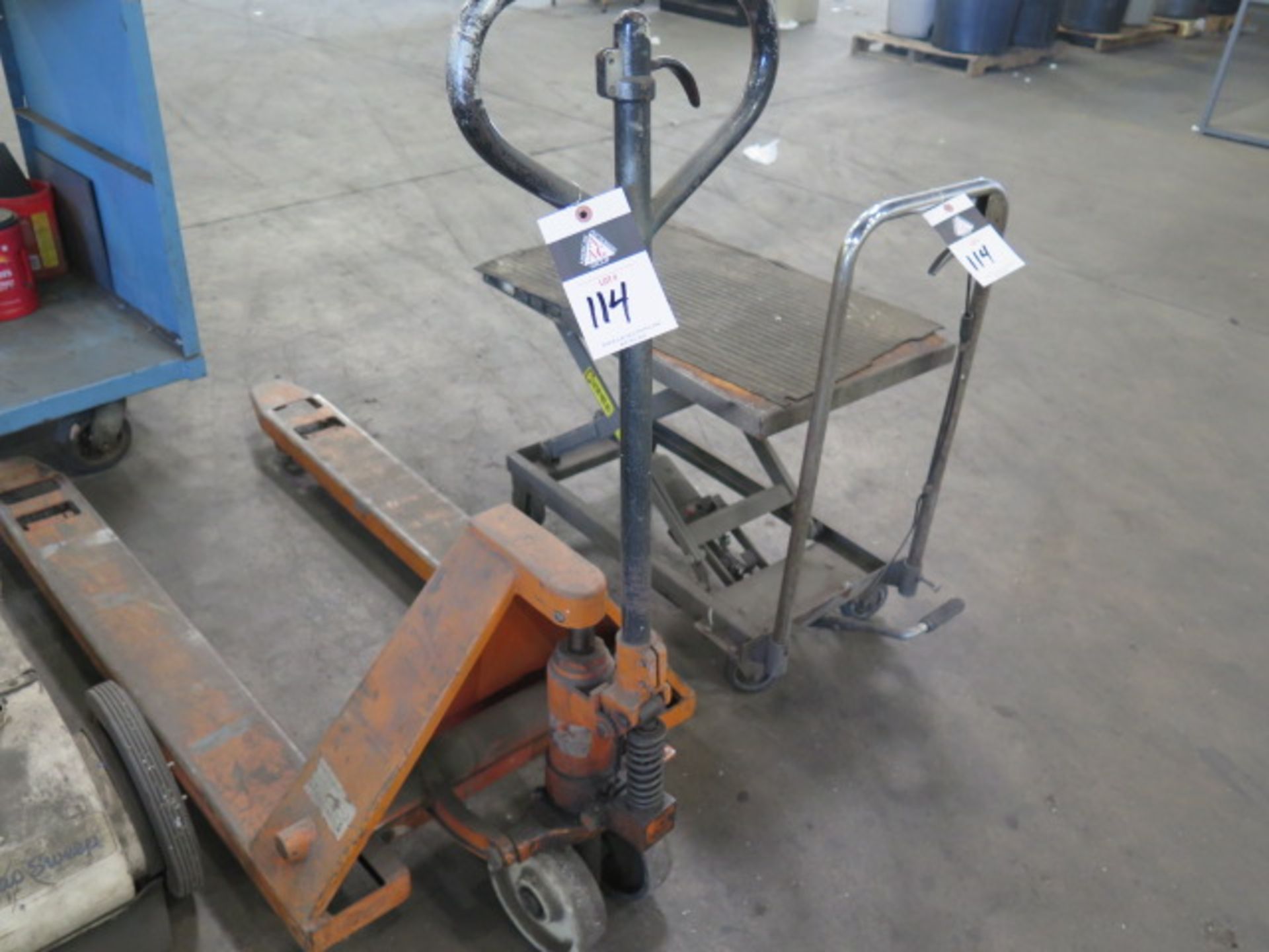 Pallet Jack and Hydraulic Die Lift (SOLD AS-IS - NO WARRANTY)