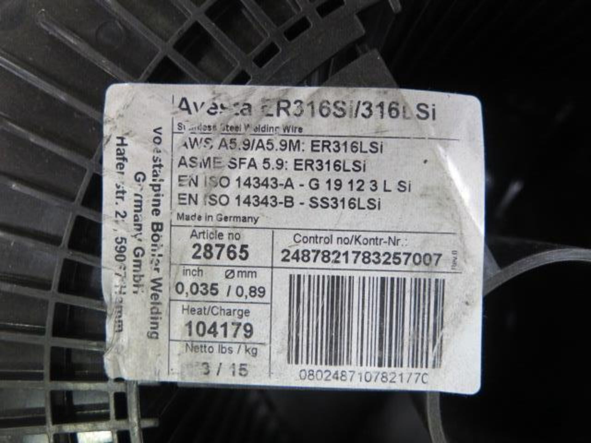 Avesta FCW 316L/SKR-PW Welding Wire (SOLD AS-IS - NO WARRANTY) - Image 5 of 5