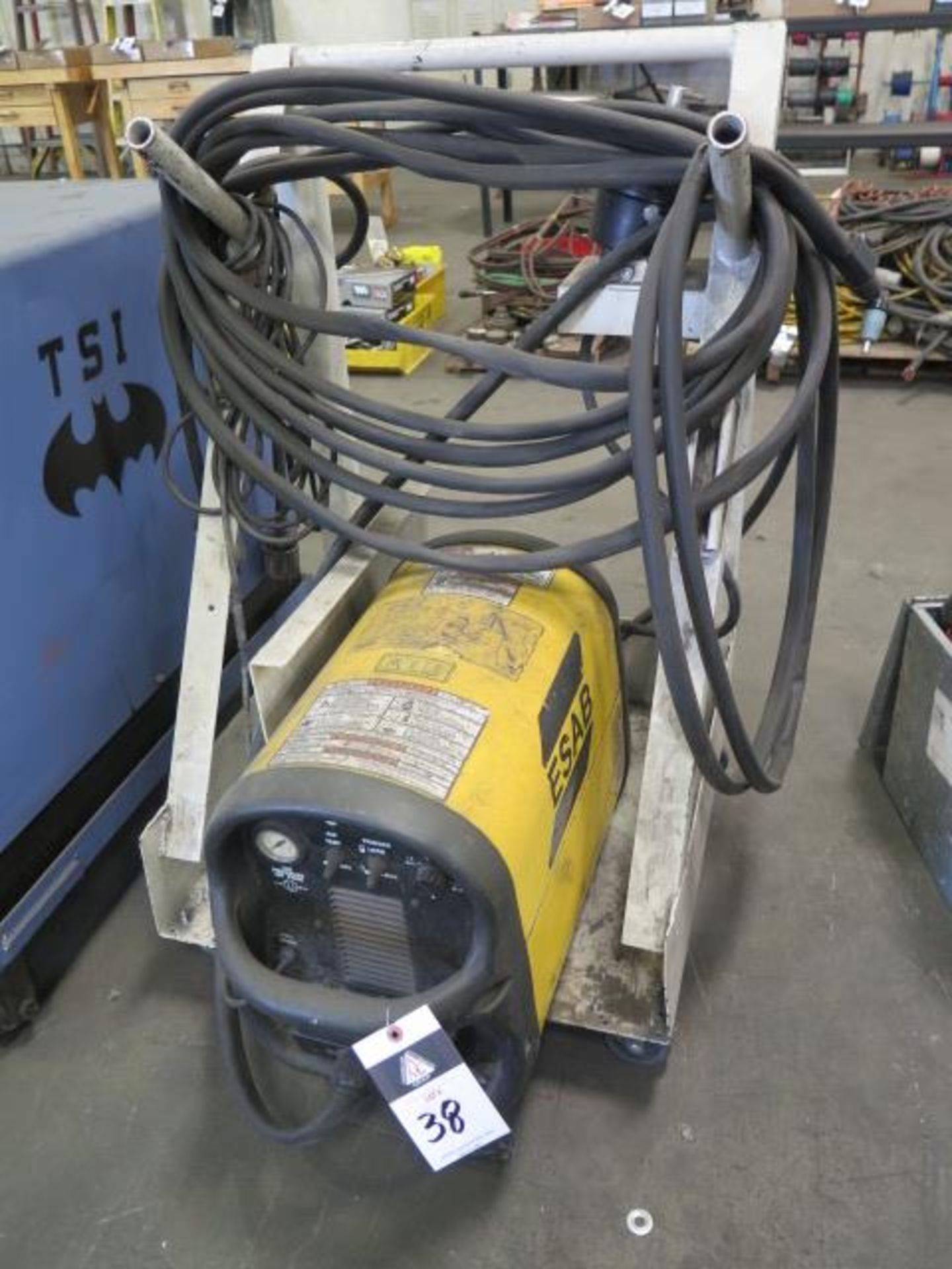 Esab Powercut 650 Plasma Cutting Power Source s/n 0011020482 w/ Cart (SOLD AS-IS - NO WARRANTY)