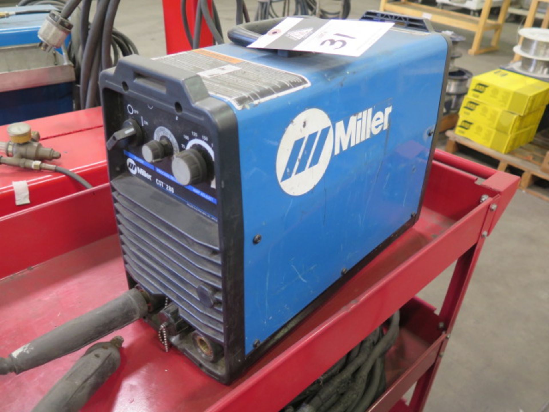 Miller CST-280 Arc Welding Power Source s/n MF360224G w/ Cart (SOLD AS-IS - NO WARRANTY) - Image 3 of 7