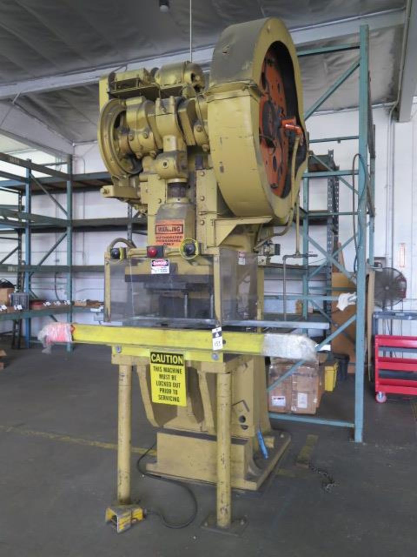 65 Ton Stamping Press w/ Pneumatic Clutch, Brake, 25” x 32” Bolster SOLD AS-IS, PARTS ONLY