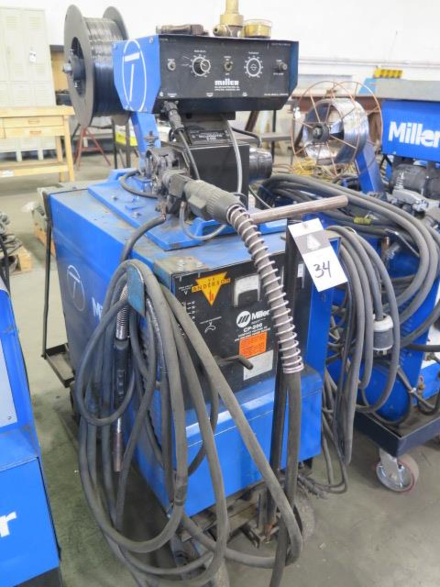 Miller CP-200 CV-DC Arc Welding Power Source s/n JH229352 w/ Miller S-52E Wire Feeder SOLD AS-IS - Image 2 of 8