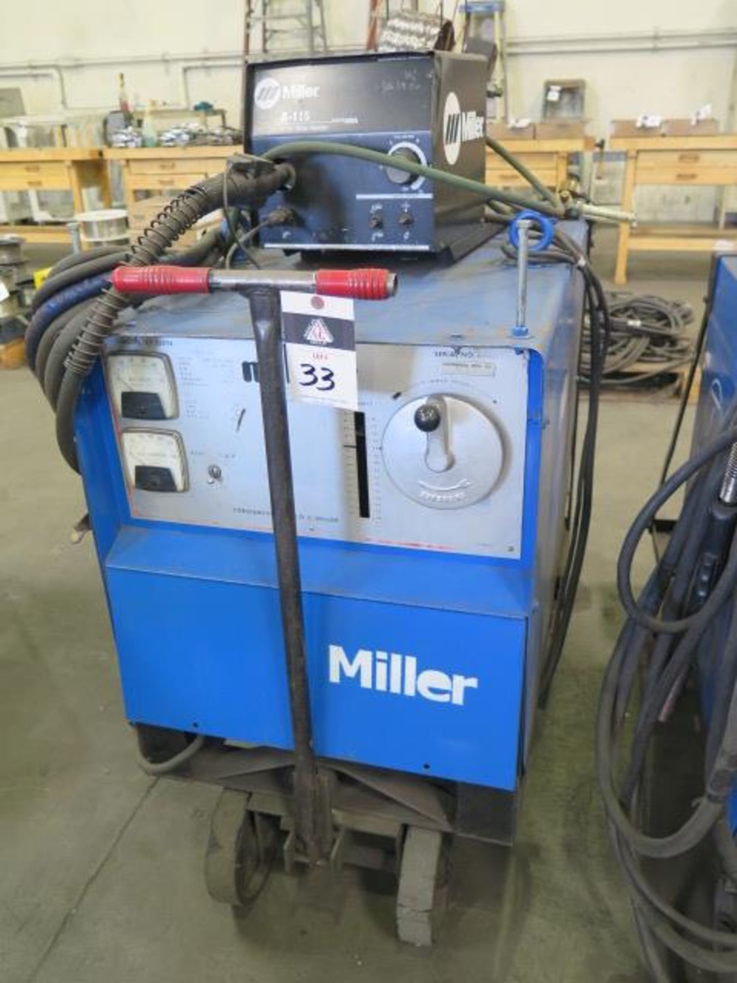 Miller CP-250TS CP-DC Arc Welding Power Source s/n R373965 w/ Miller R-115 Wire Feeder SOLD AS-IS -