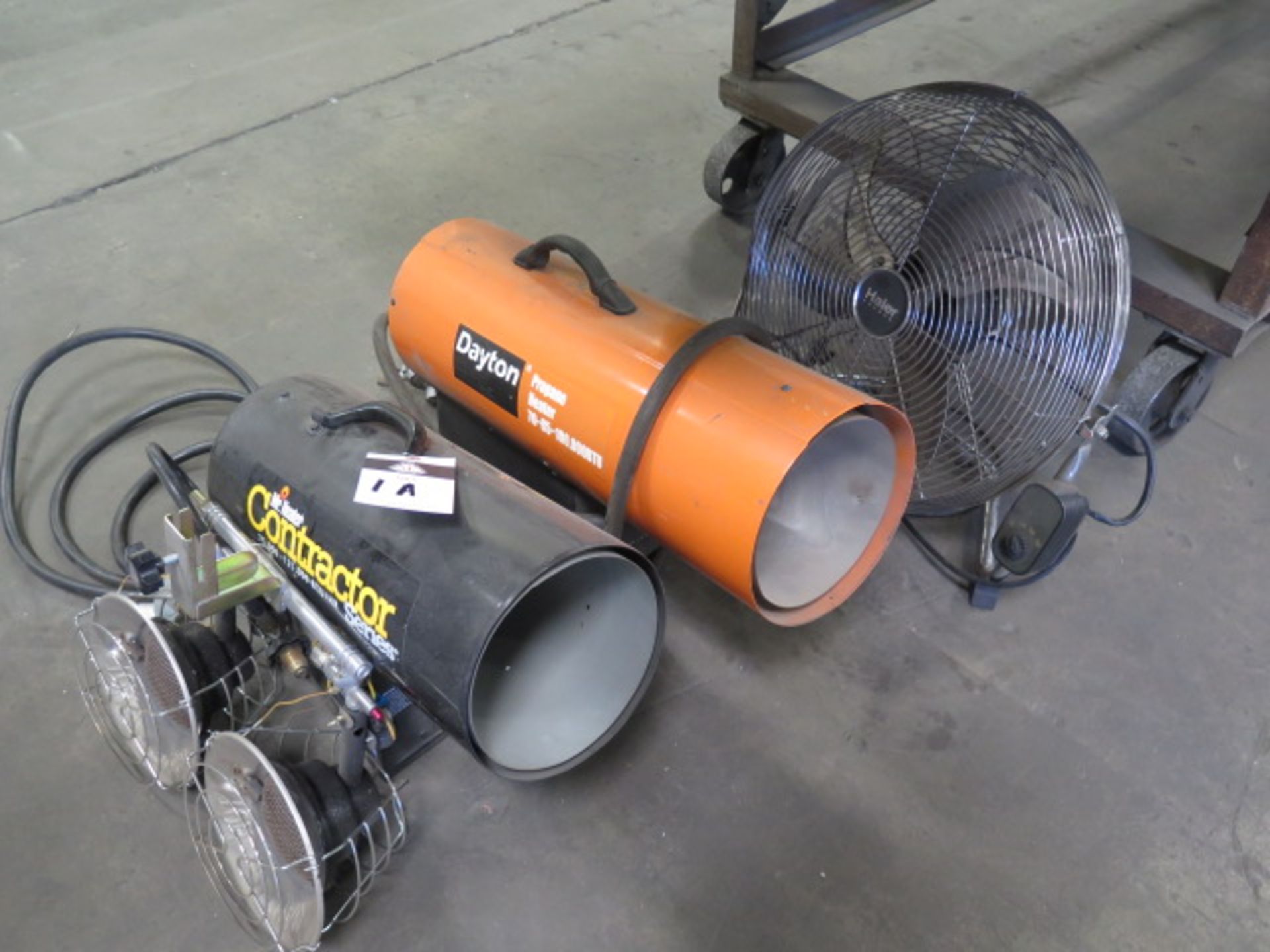 Propane Heaters and Shop Fan (SOLD AS-IS - NO WARRANTY)