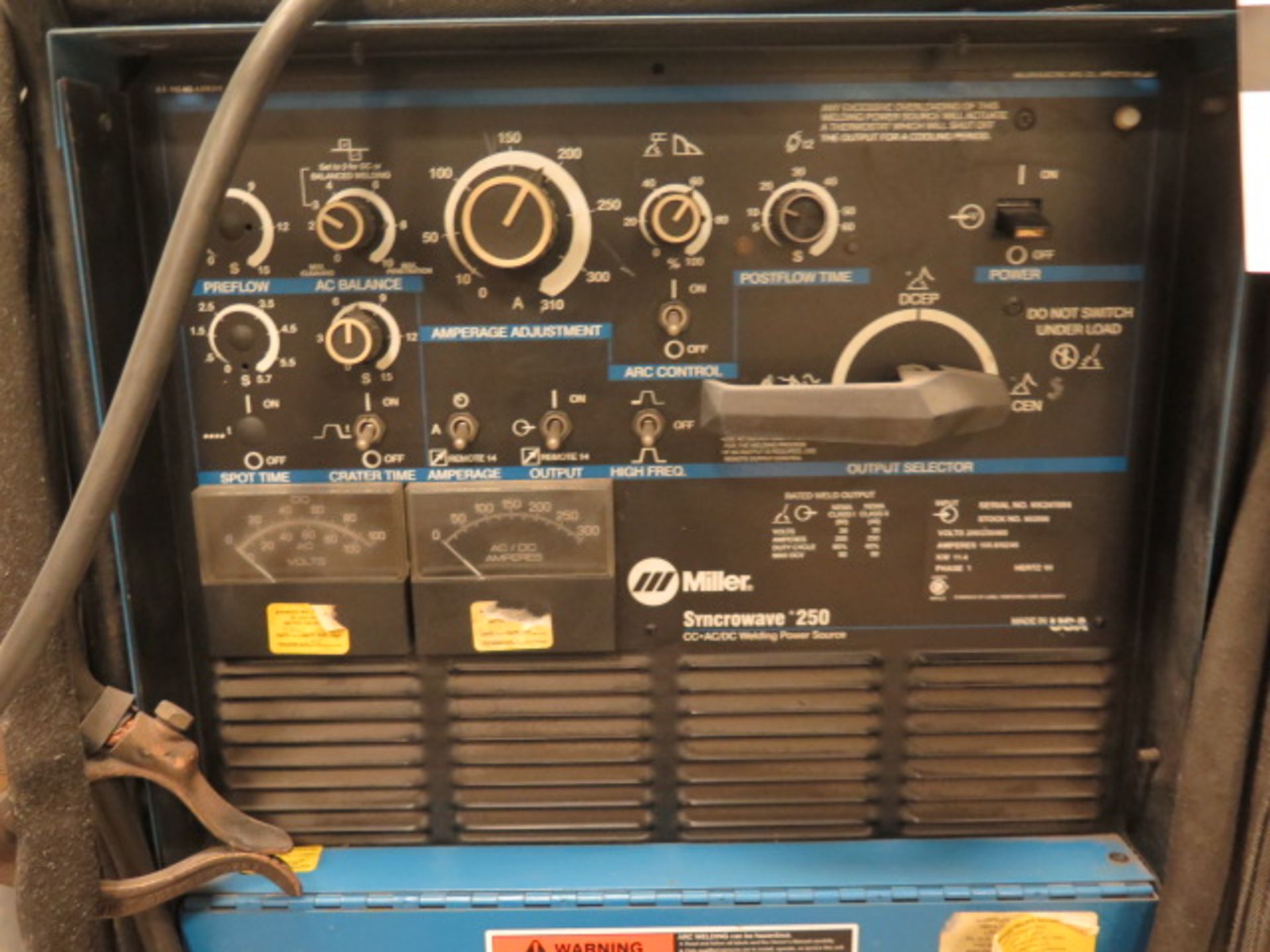 Miller Syncrowave 250 CC-AC/DC Arc Welding Power Source s/n KK241954 - Image 6 of 8