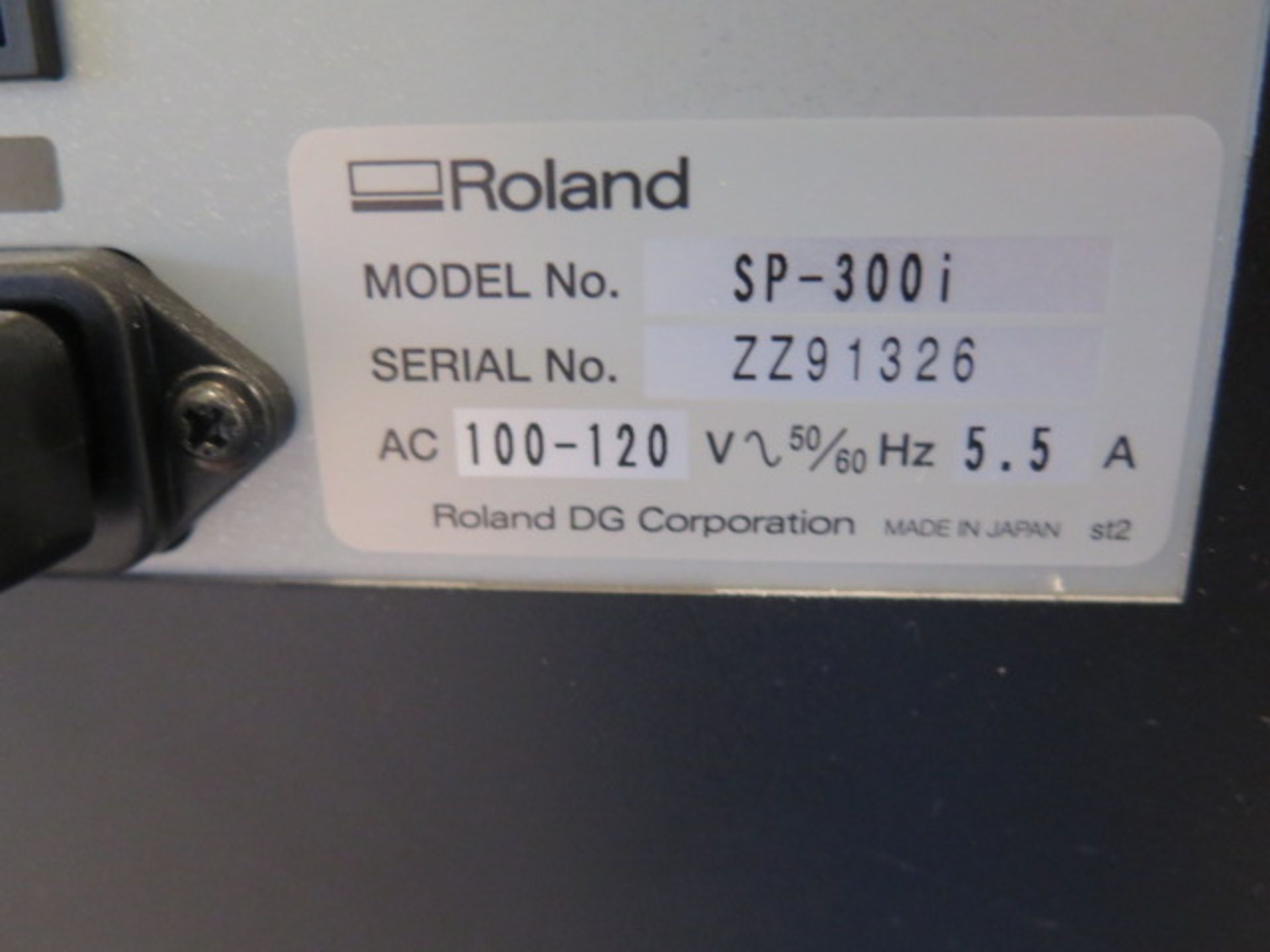 Roland "VersaCAMM" mdl. SP-300i 30" Eco-Solvent Inkjet Printer / Cutter s/n ZZ91326 - Image 9 of 9