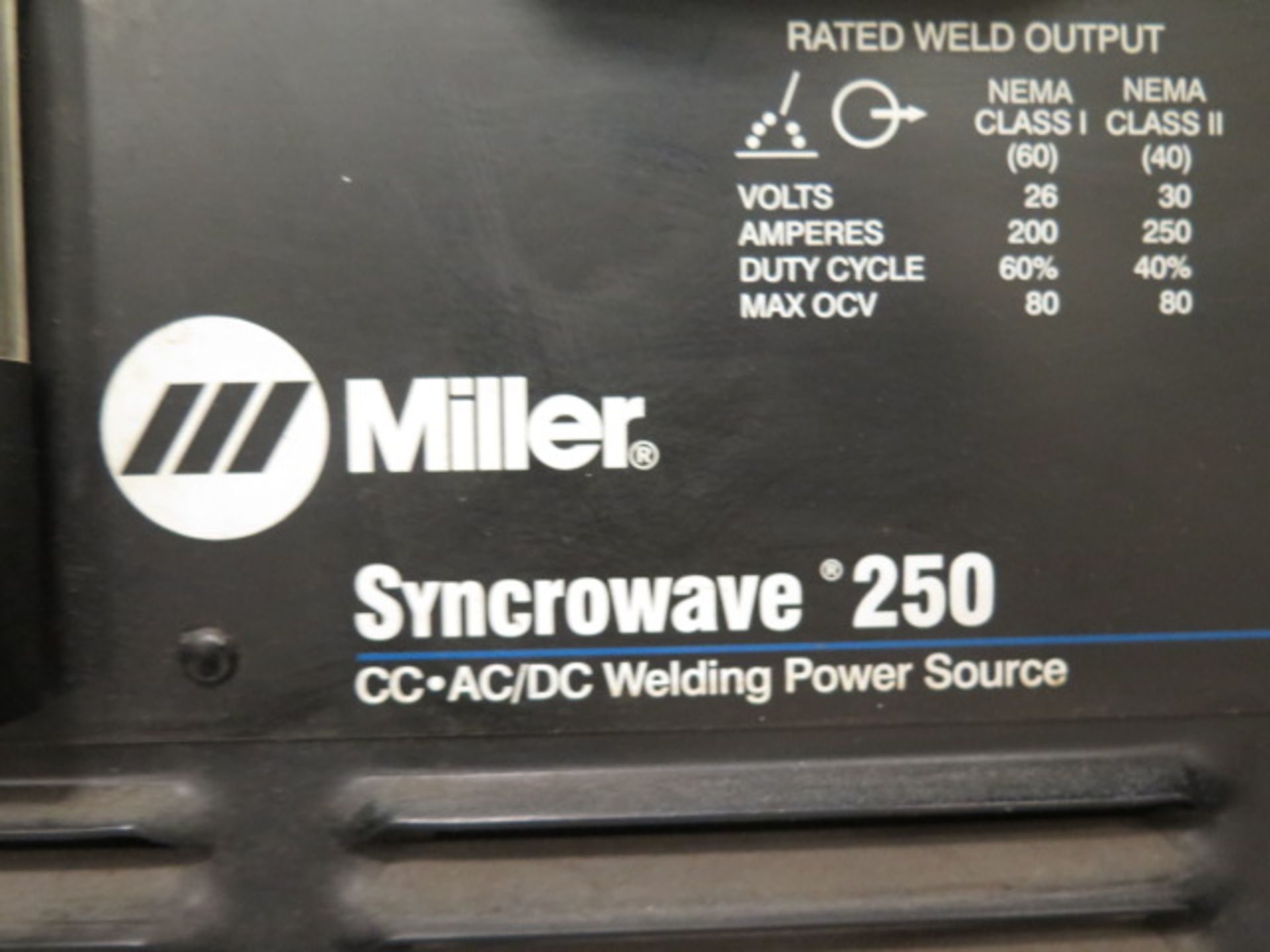 Miller Syncrowave 250 CC-AC/DC Arc Welding Power Source s/n KK241954 - Image 8 of 8