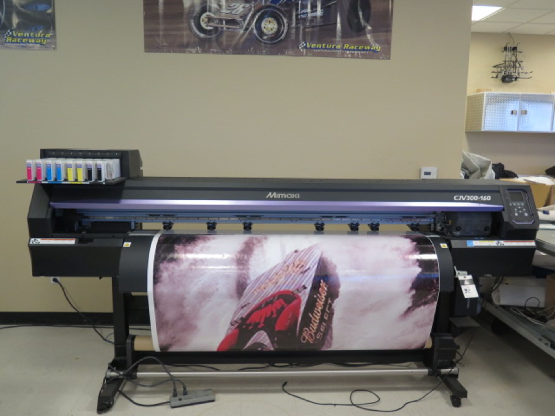 2016 Mimaki CJV300-160 63.3” Wide Format Color Printer s/n T567B642