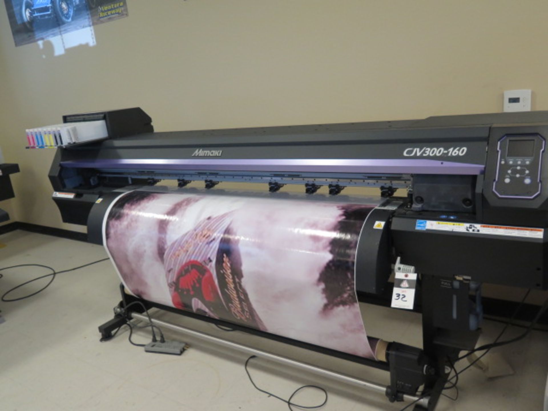 2016 Mimaki CJV300-160 63.3” Wide Format Color Printer s/n T567B642 - Image 3 of 12