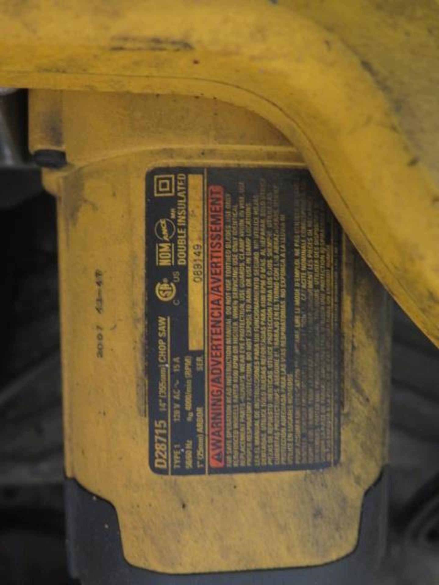 DeWalt 14" Abrasice Cutoff Saw (SOLD AS-IS - NO WARRANTY) - Image 4 of 4