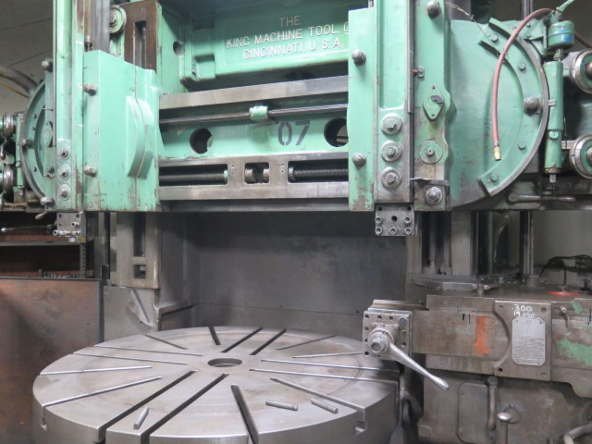 King 62” Vertical Boring Mill s/n 2076 w/Controls, 70” Swing, 1.7-83.4 RPM, (2) Facing/, SOLD AS IS - Image 4 of 18