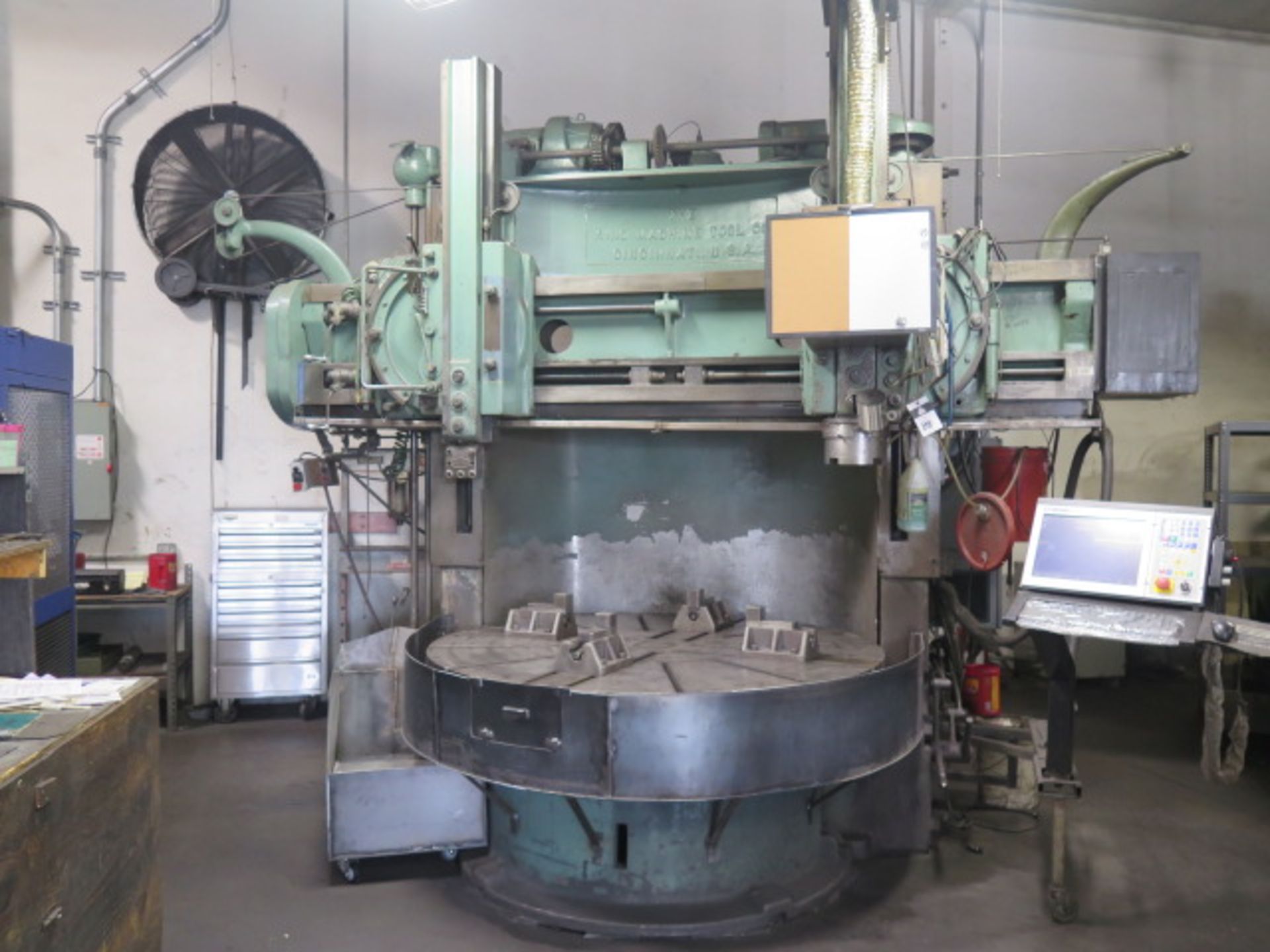 King 71” CNC Vertical Boring Mill s/n 1130 w/ Centroid T400 CNC Controls, 76” Max Swing, SOLD AS IS